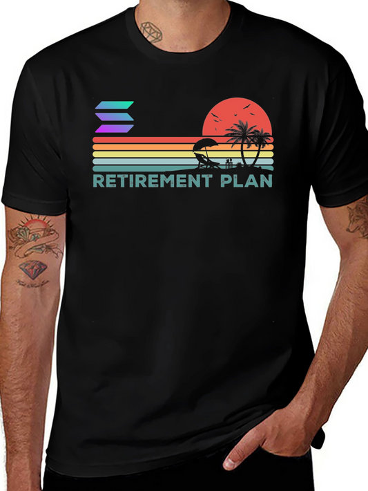 Solana Retirement Plan T-Shirt | Crypto Beach Vacation Tee