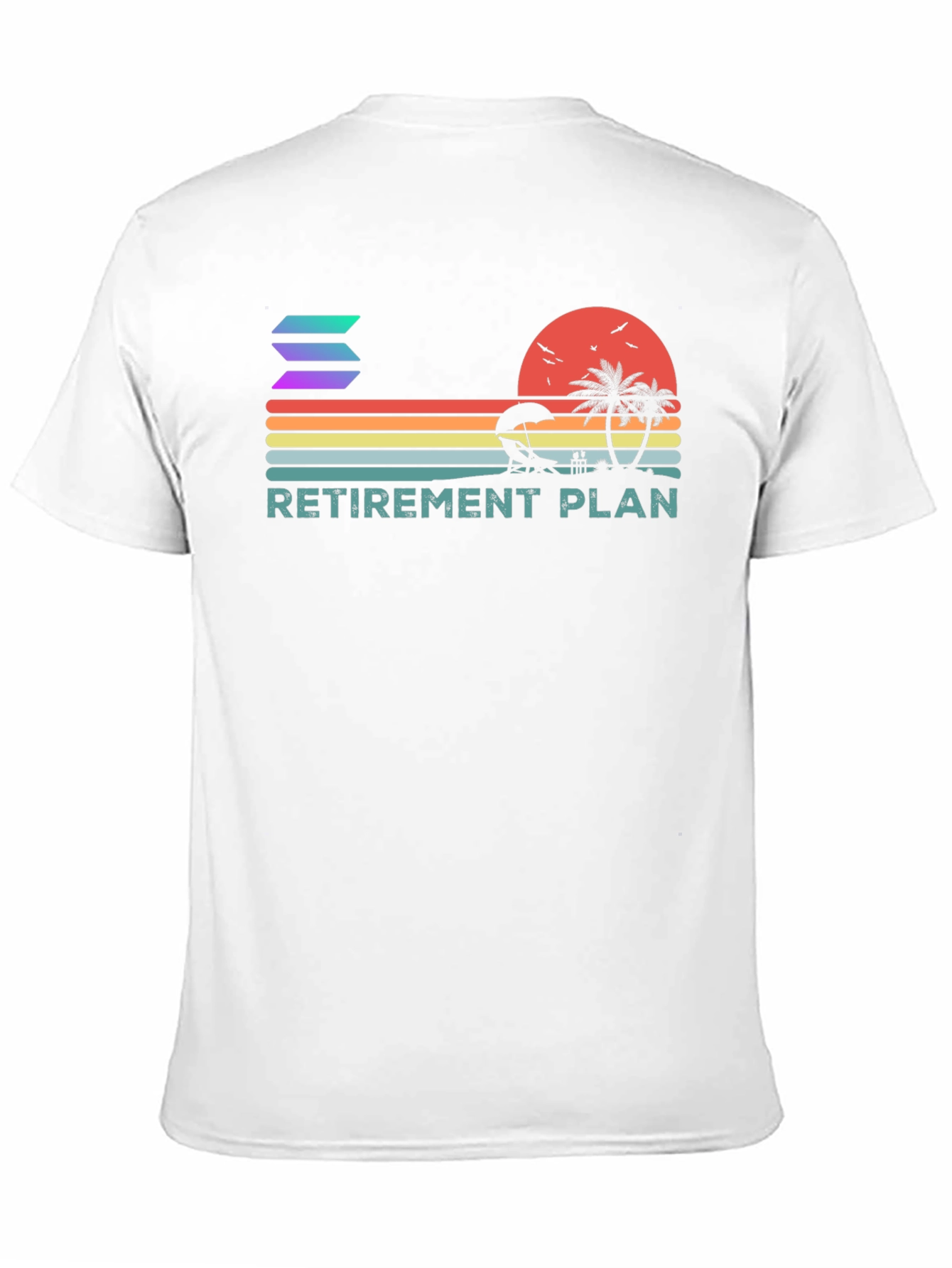 Solana Retirement Plan T-Shirt | Crypto Beach Vacation Tee