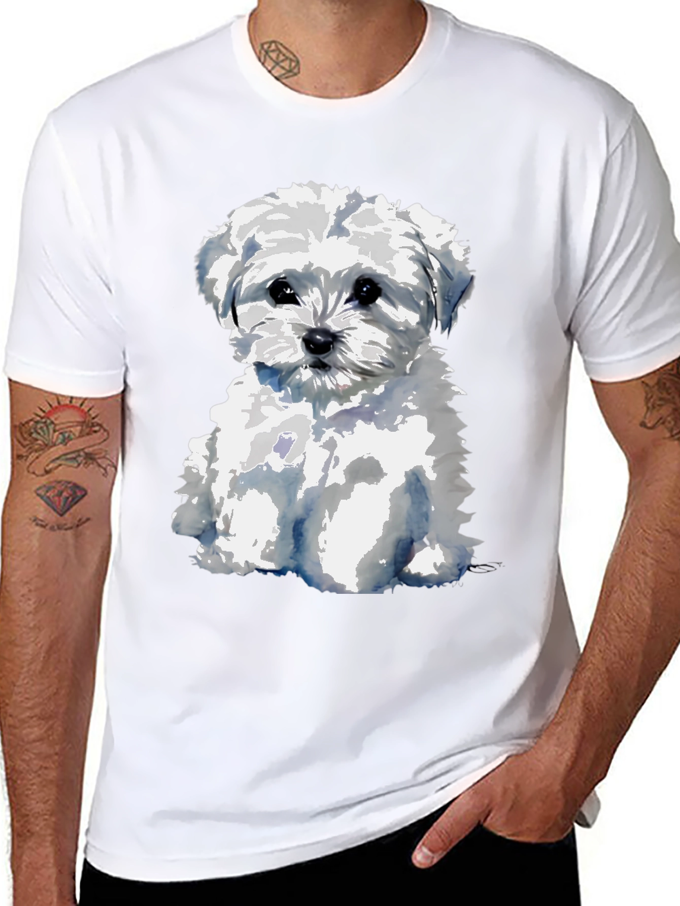 Cute Maltese Dog Graphic T-Shirt