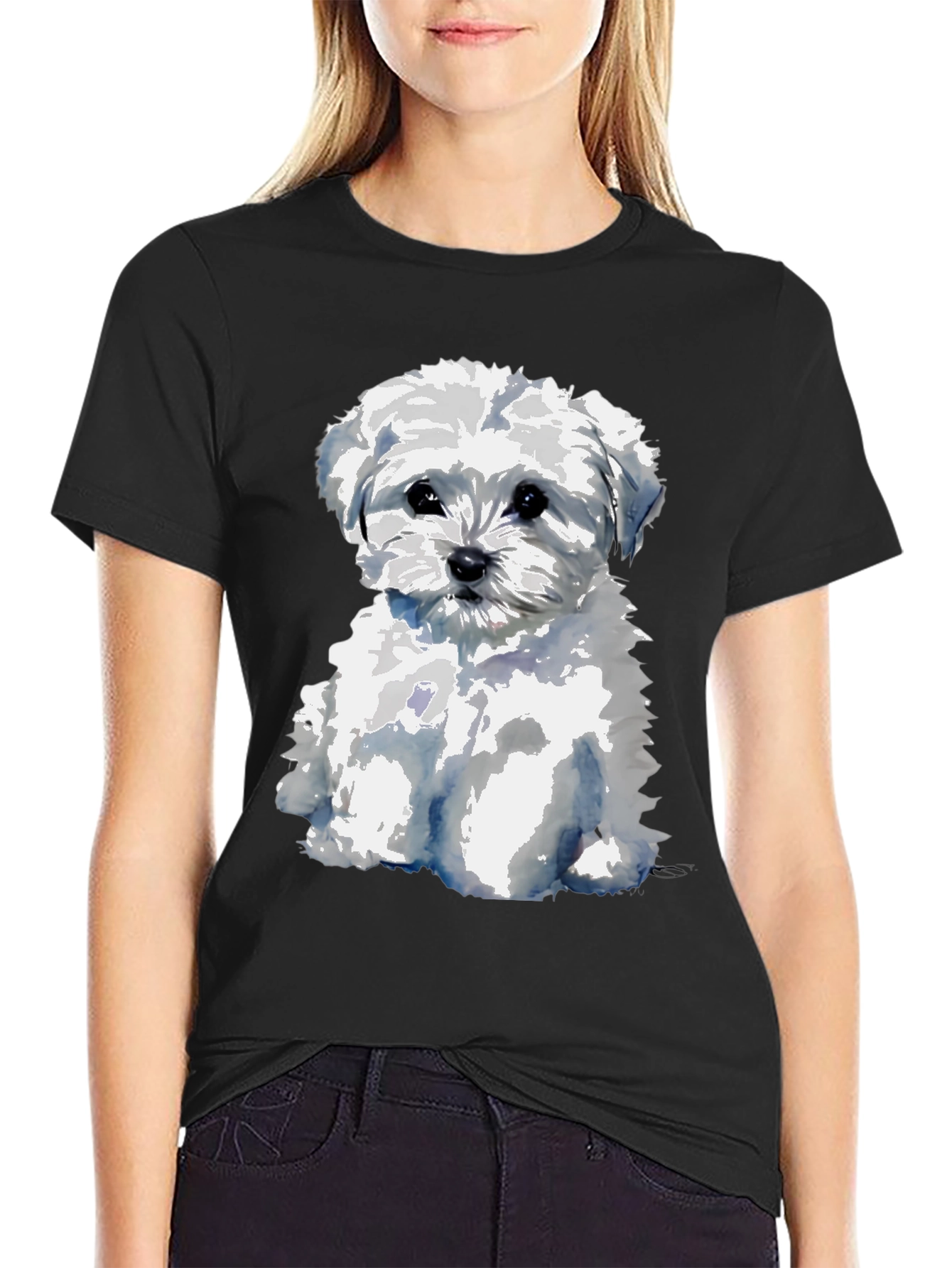 Cute Maltese Dog Graphic T-Shirt