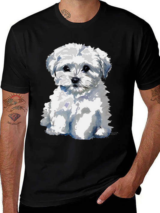 Cute Maltese Dog Graphic T-Shirt