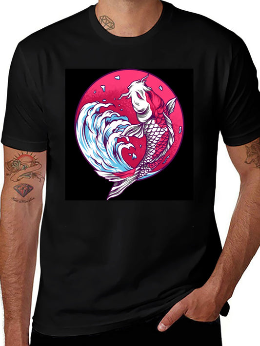 Koi Fish Graphic Tee - Unique Japanese Art Shirt