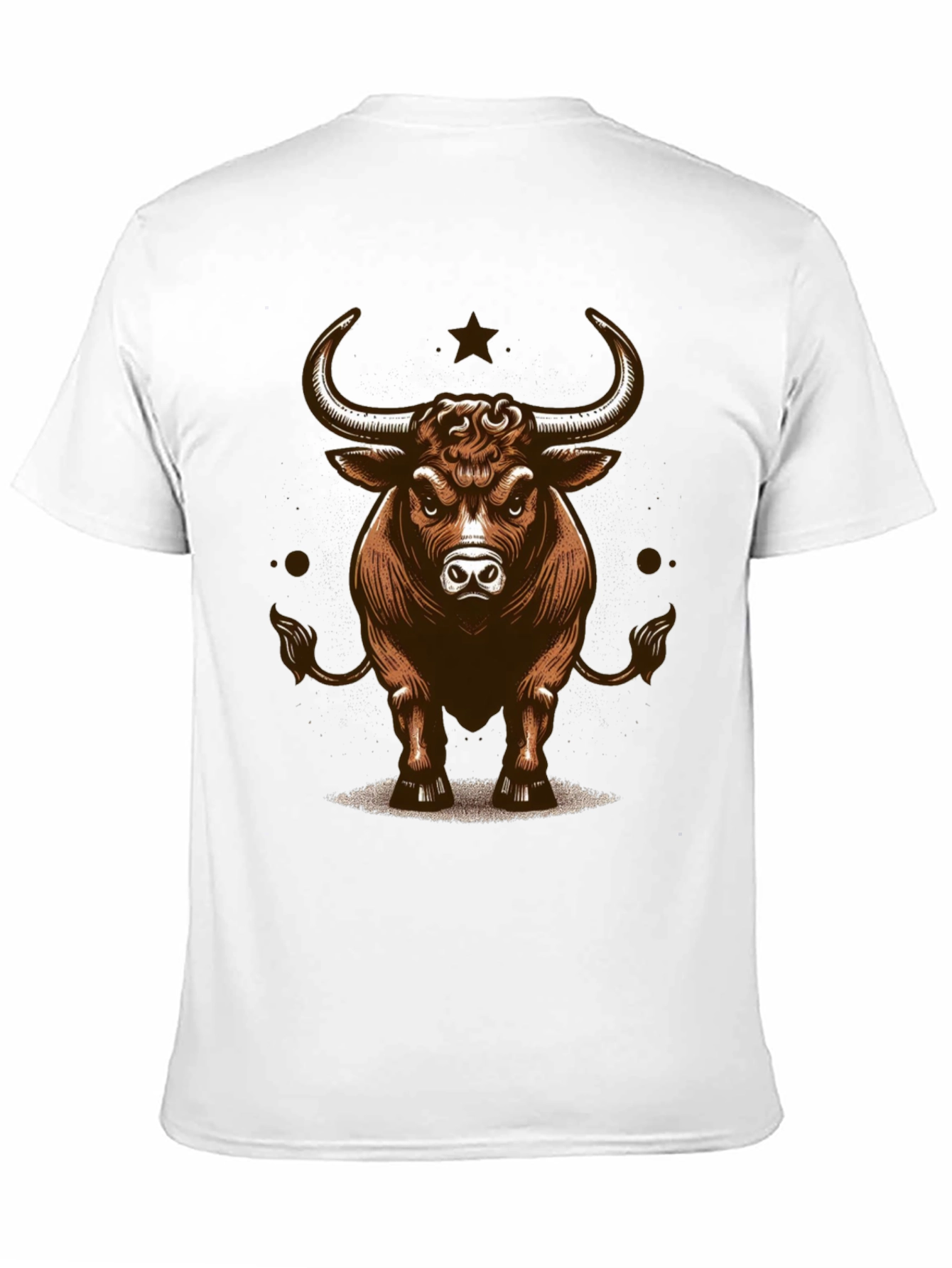 Bull Graphic Tee - Fierce Animal Print Shirt