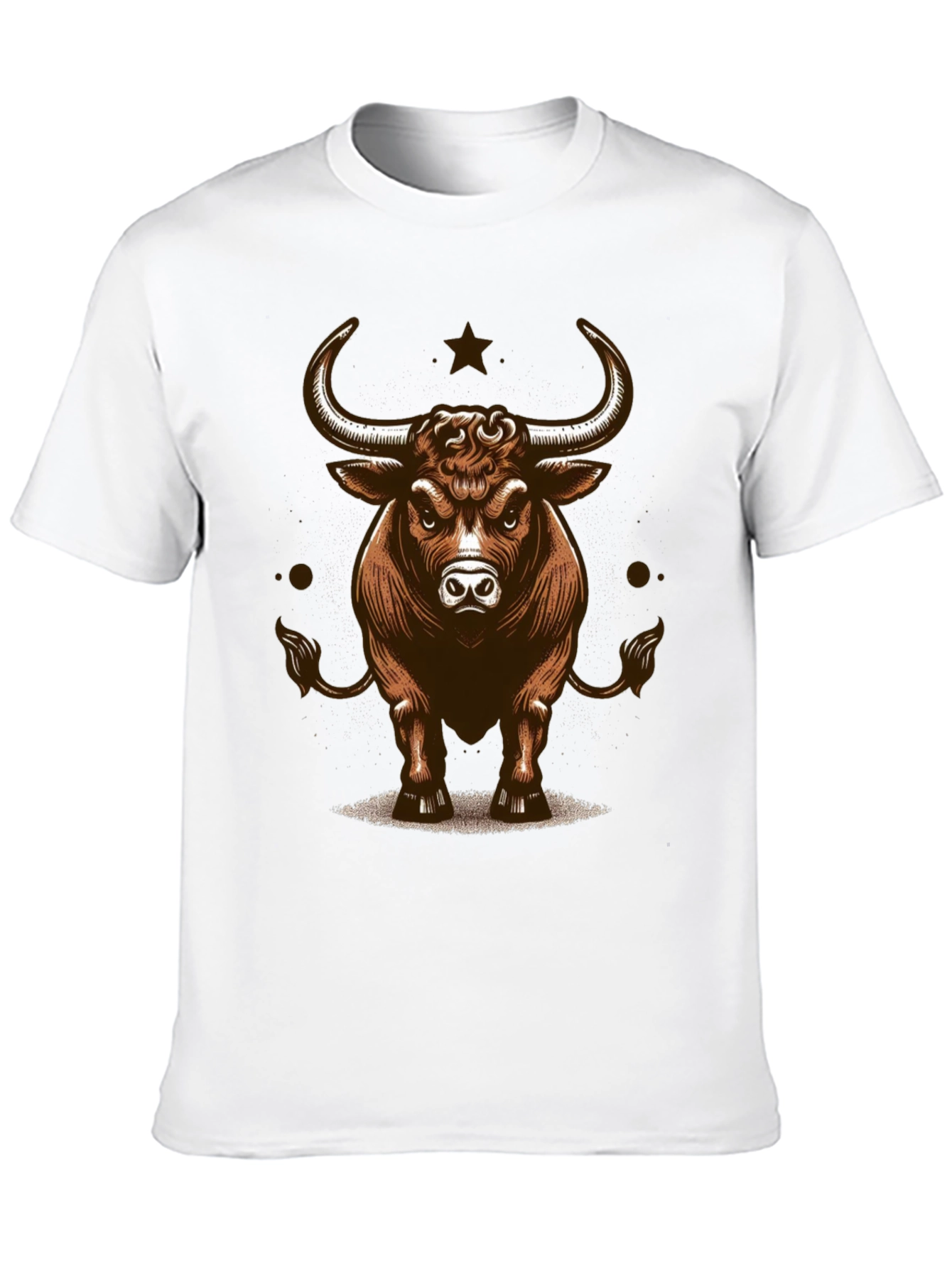 Bull Graphic Tee - Fierce Animal Print Shirt