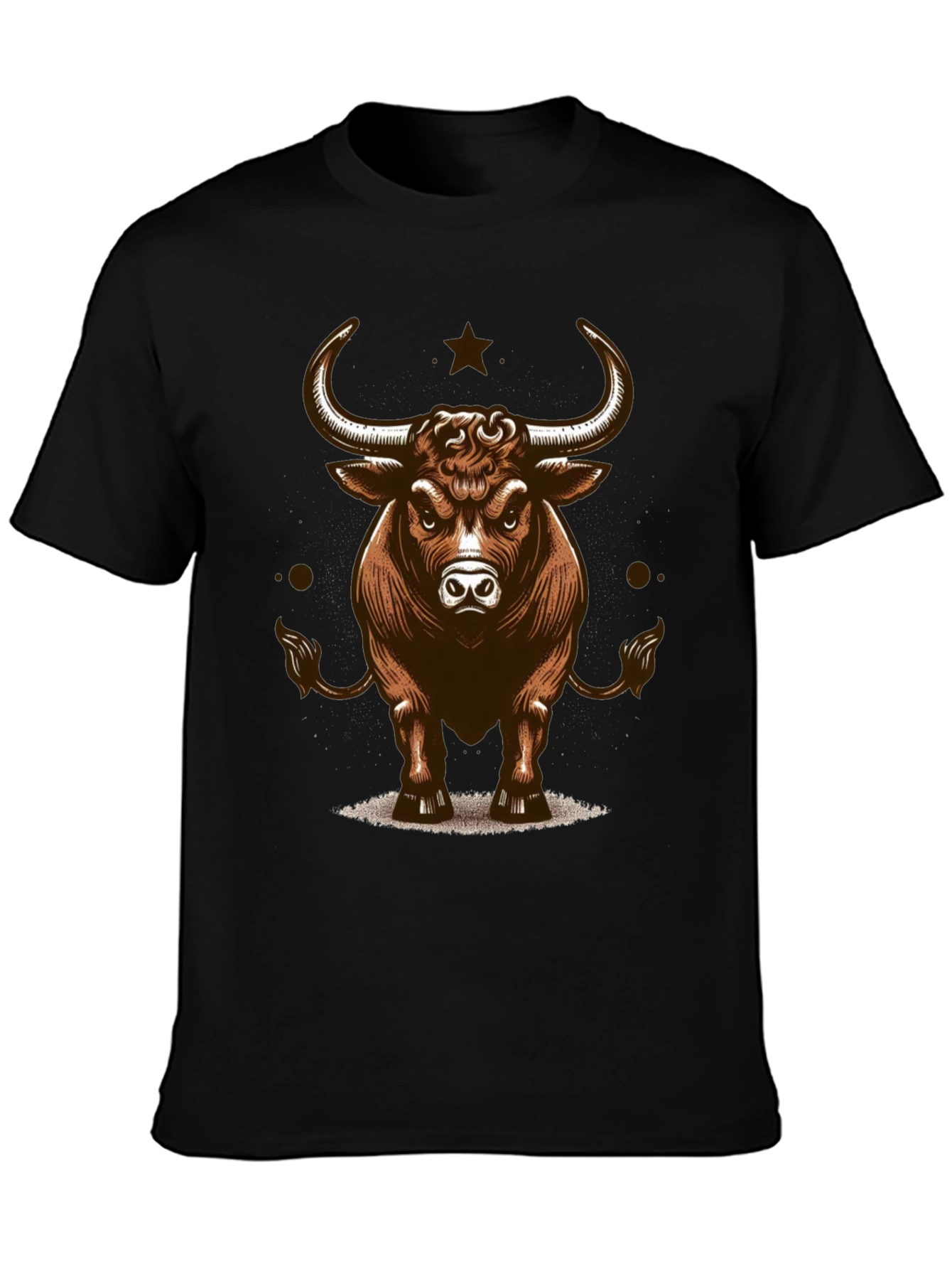 Bull Graphic Tee - Fierce Animal Print Shirt
