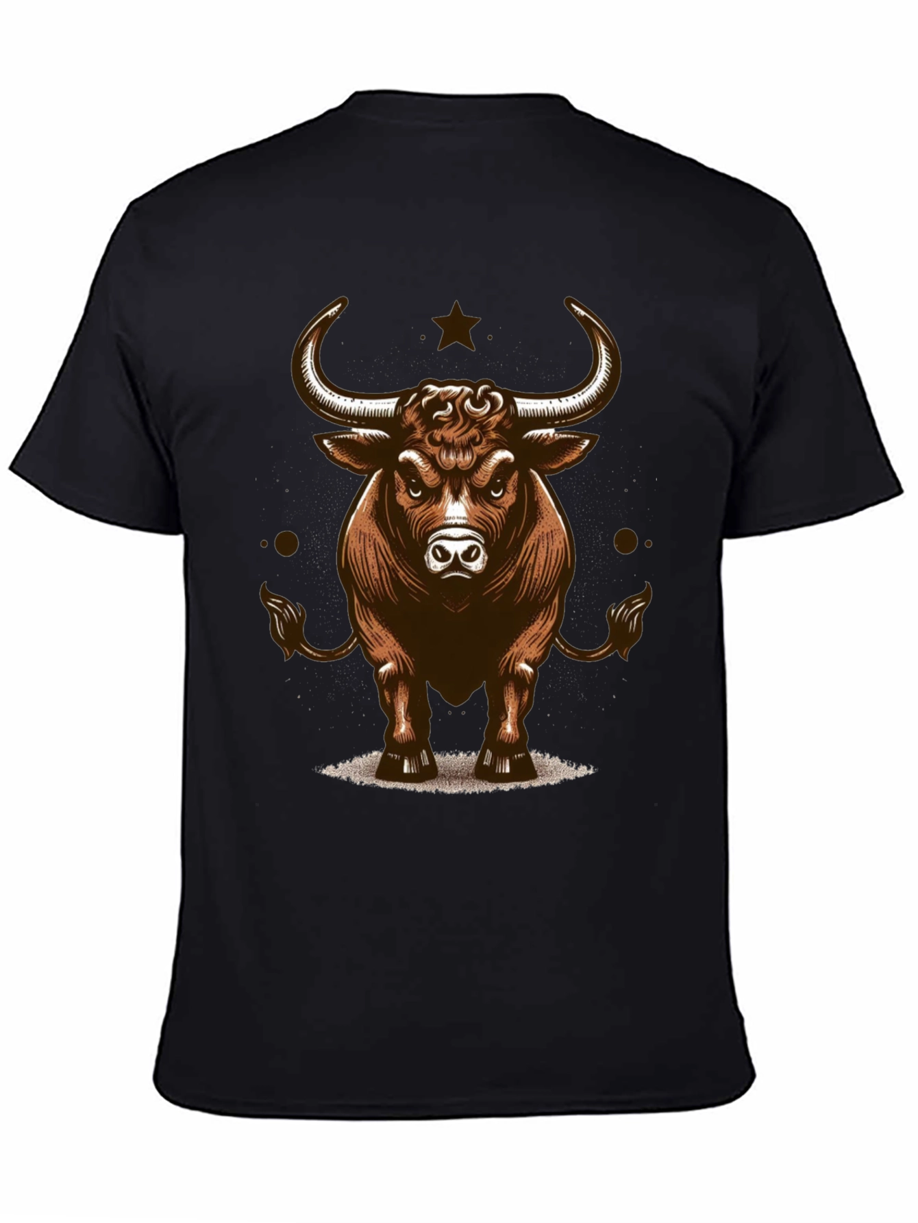 Bull Graphic Tee - Fierce Animal Print Shirt