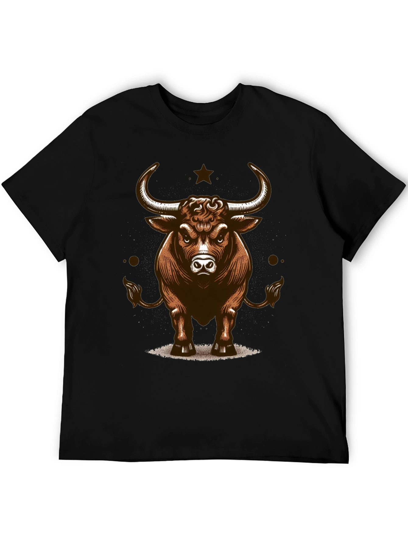 Bull Graphic Tee - Fierce Animal Print Shirt
