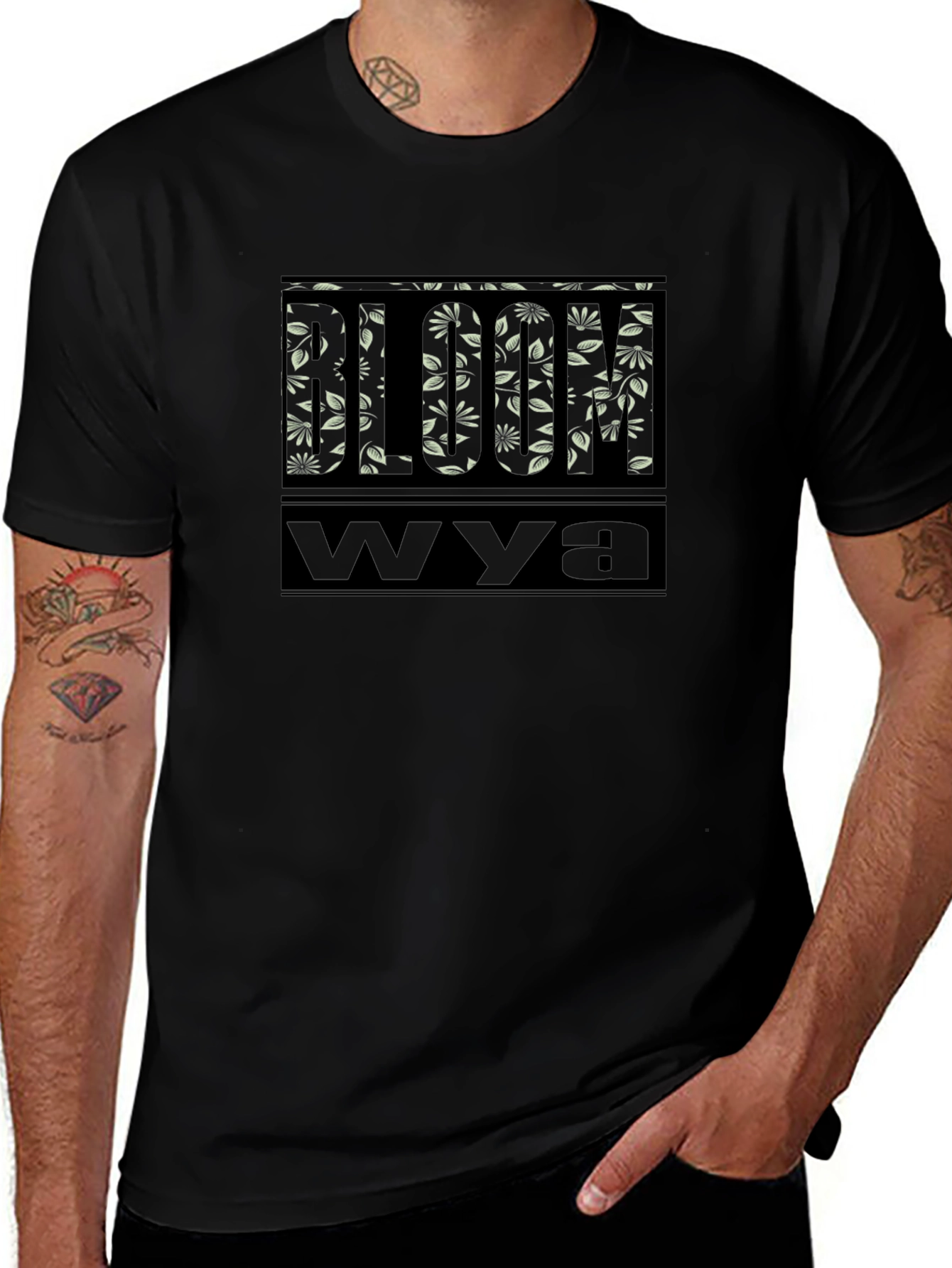 Bloom Wya Black Graphic Tee