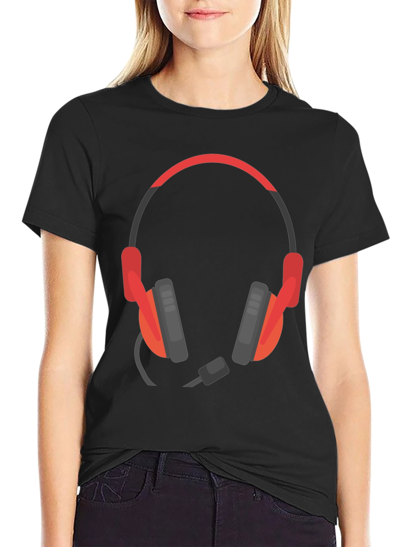 Gamer Headset Graphic Tee - Cool Design!