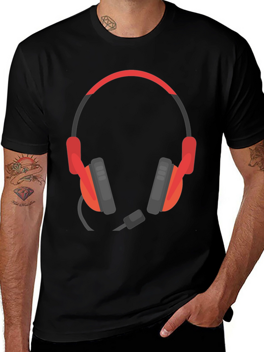 Gamer Headset Graphic Tee - Cool Design!