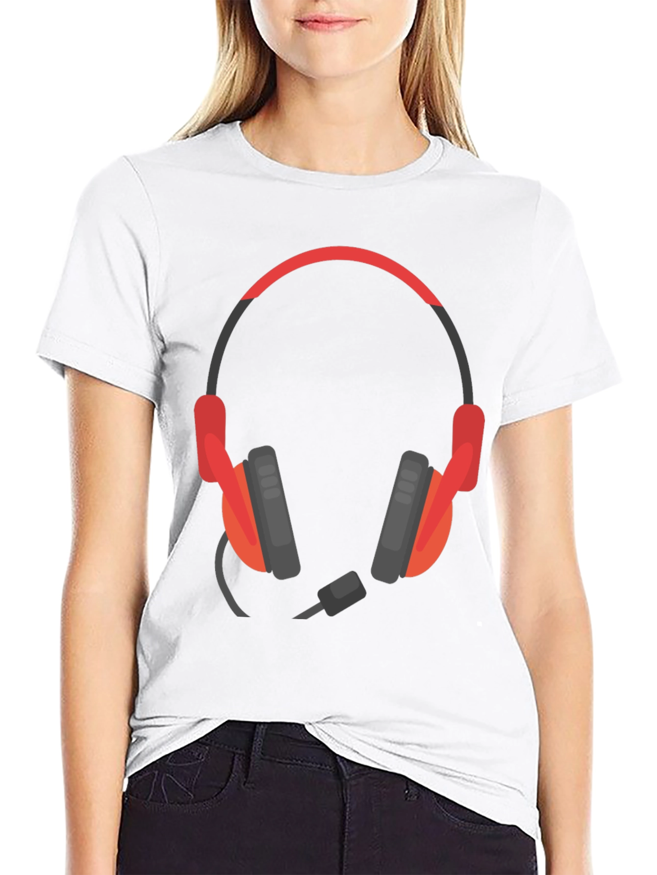 Gamer Headset Graphic Tee - Cool Design!