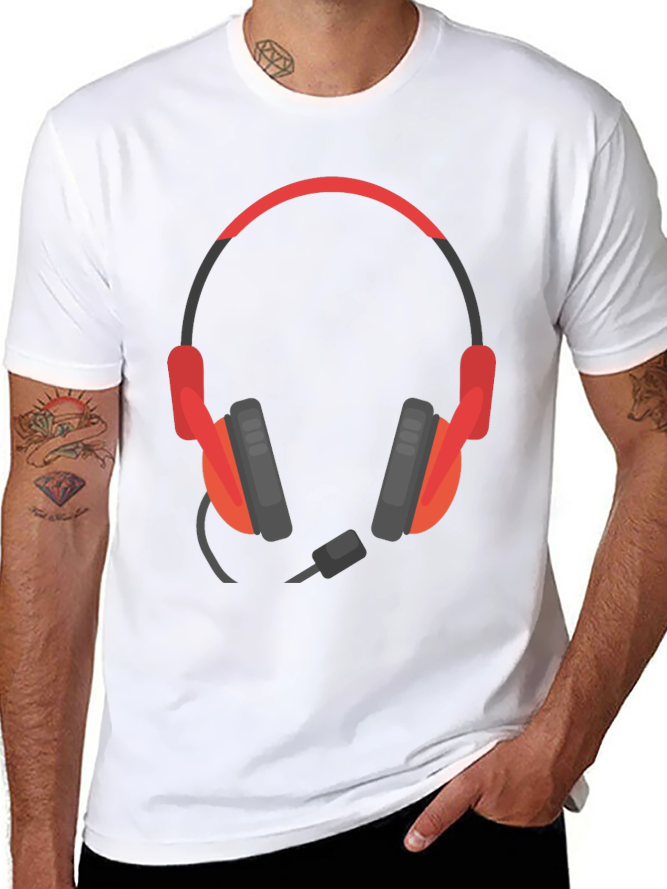 Gamer Headset Graphic Tee - Cool Design!