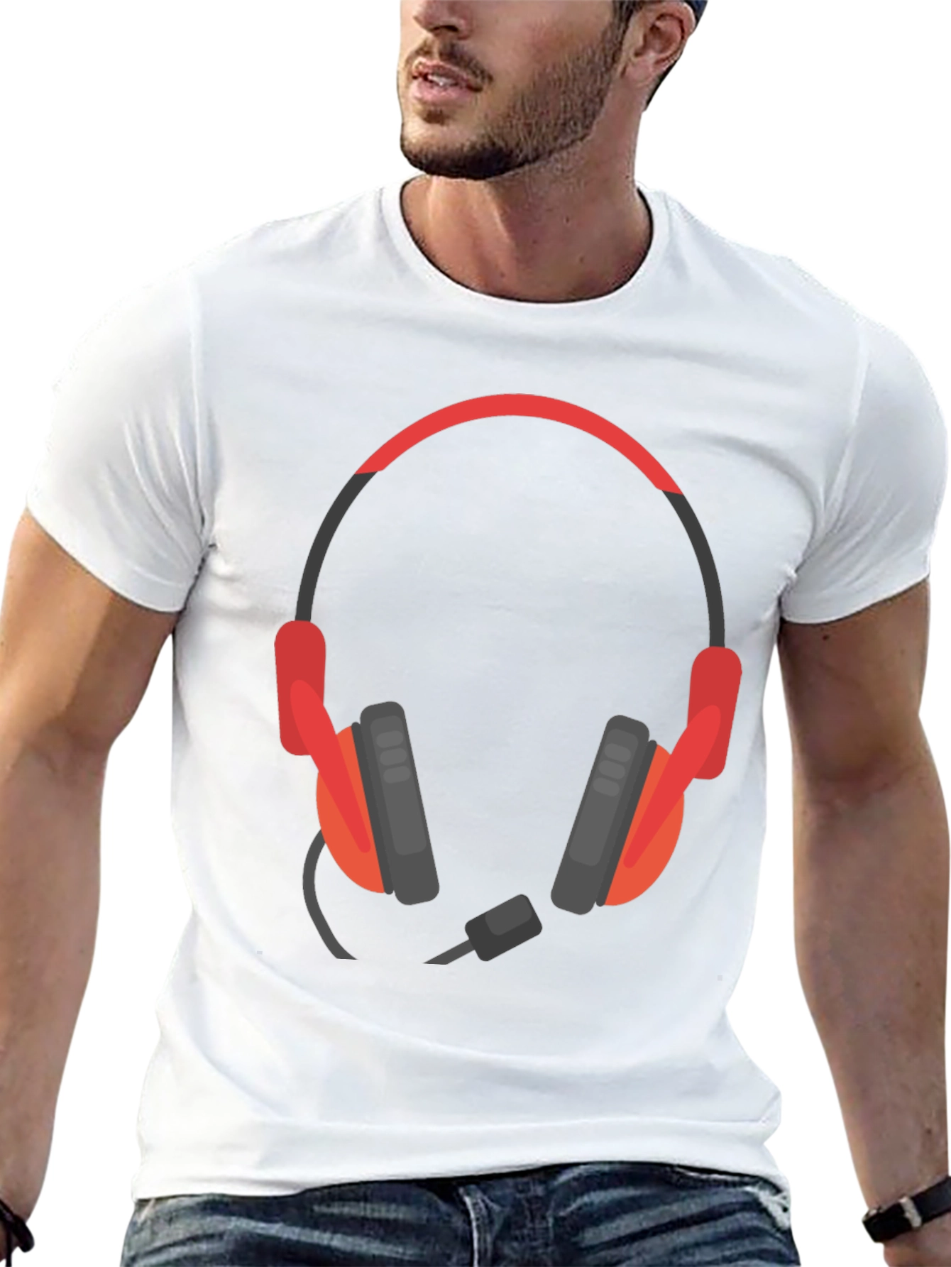 Gamer Headset Graphic Tee - Cool Design!