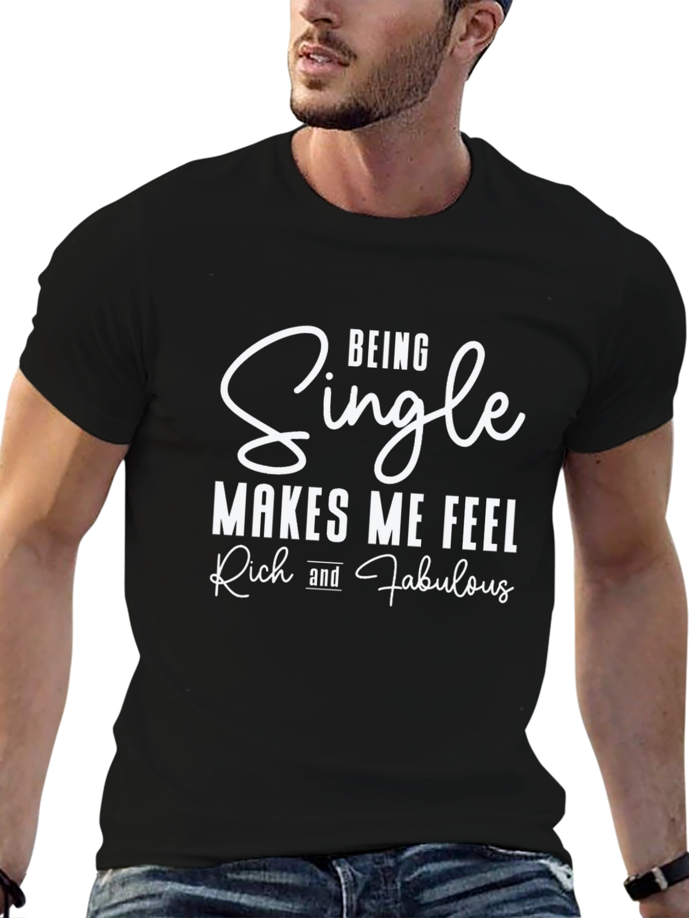 Funny Single and Fabulous Black Graphic Tee