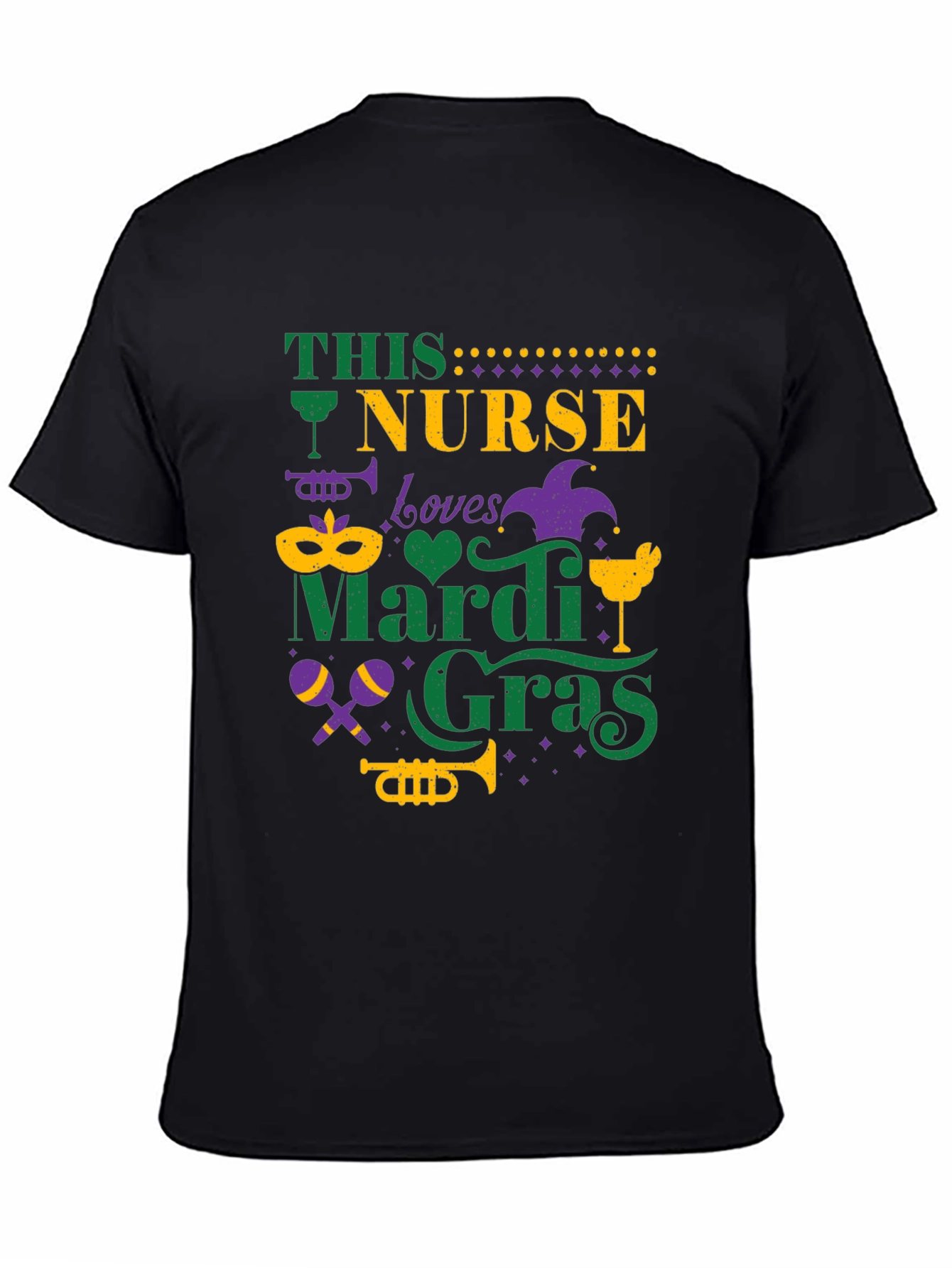 Nurse Loves Mardi Gras T-Shirt - Fun Festive Tee