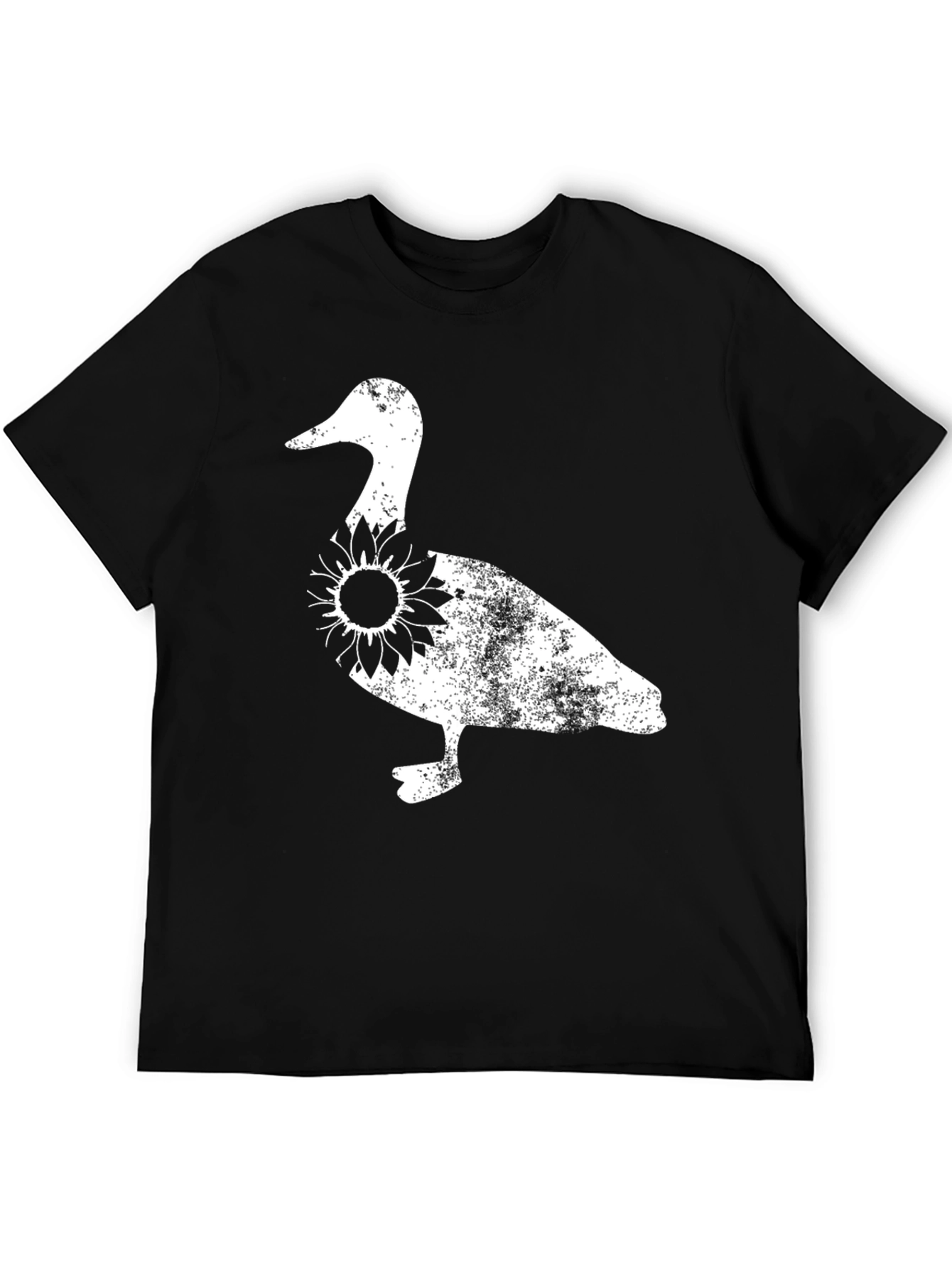 Duck Sunflower Graphic Tee - Black