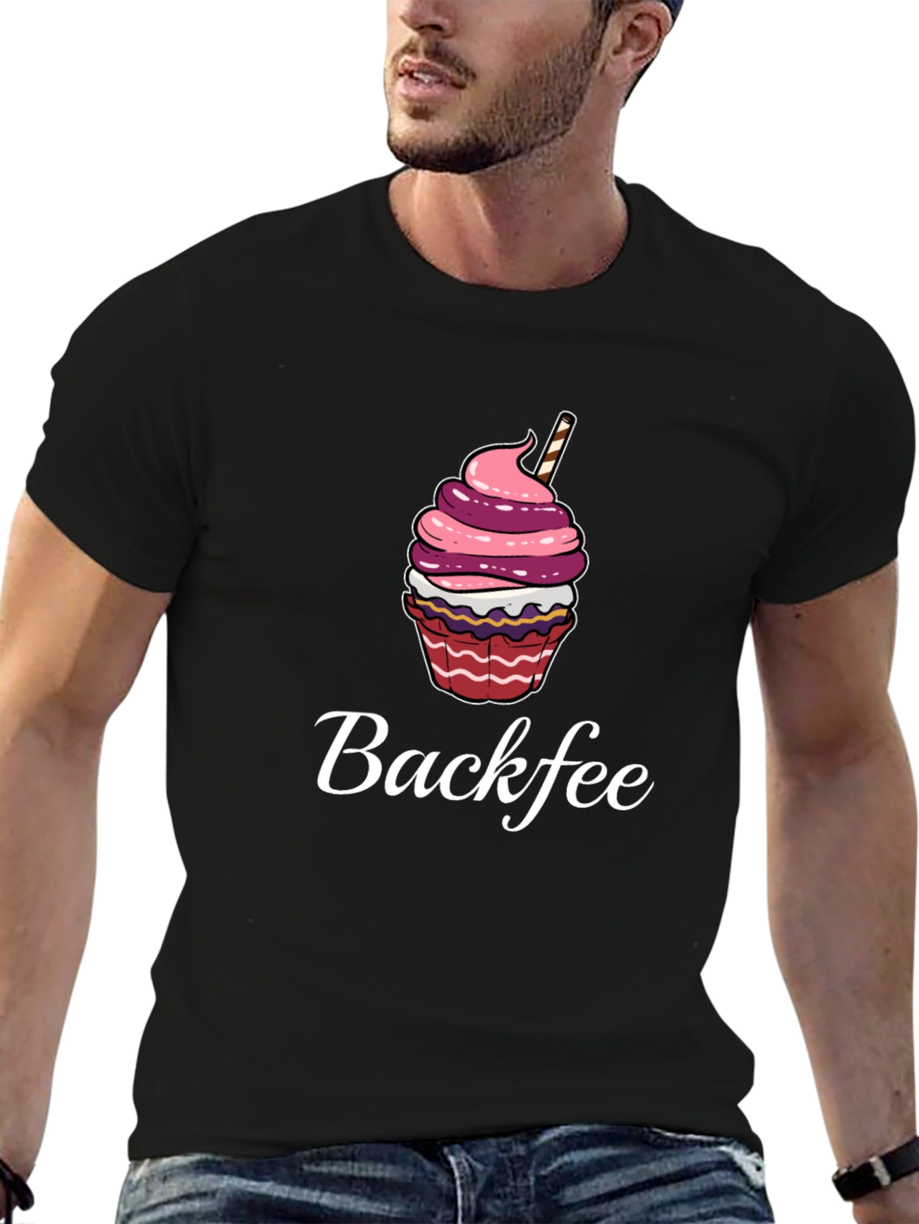 Backfee Cupcake Graphic Tee - Casual Comfort