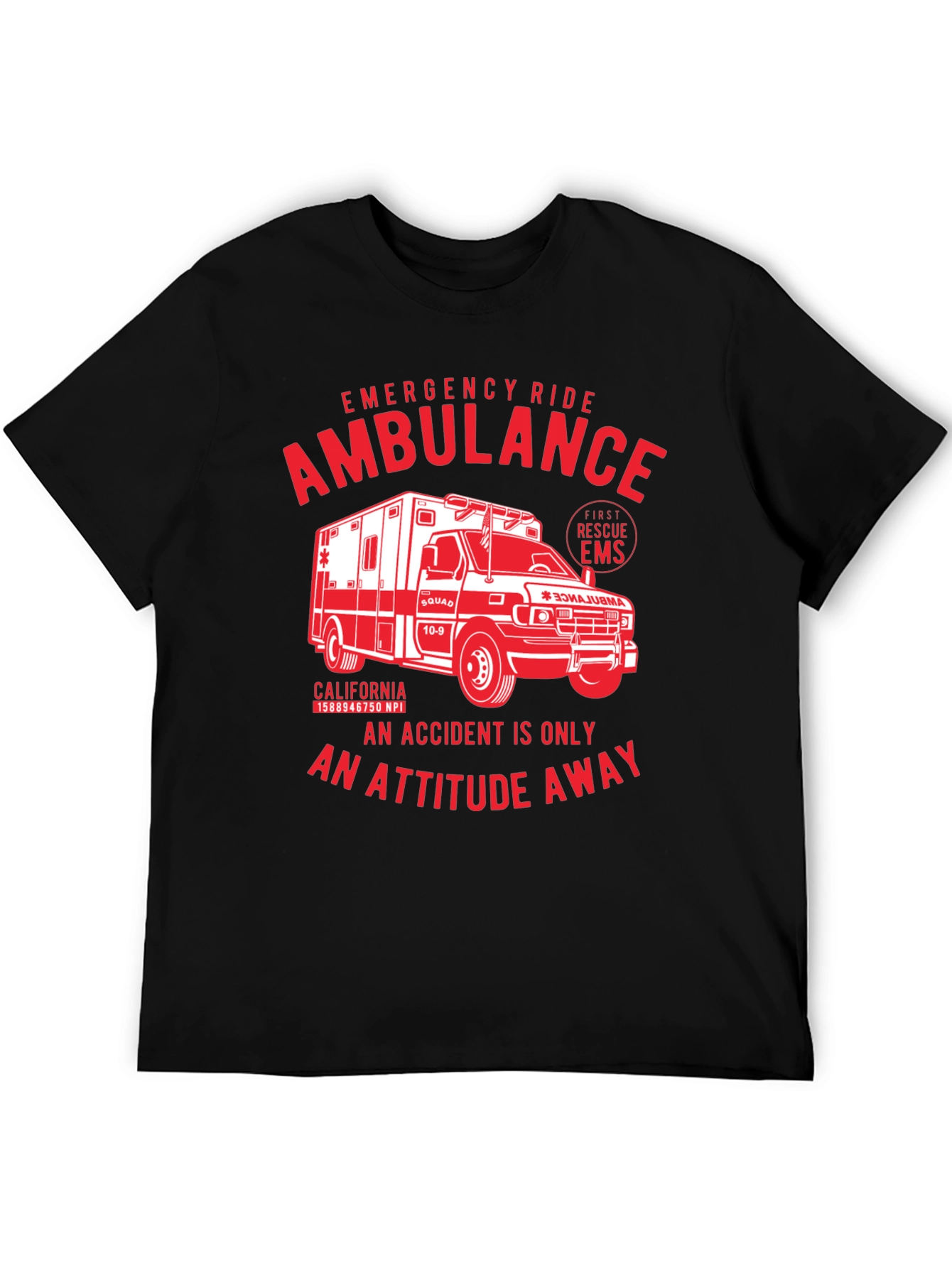 Emergency Ride Ambulance Graphic T-Shirt