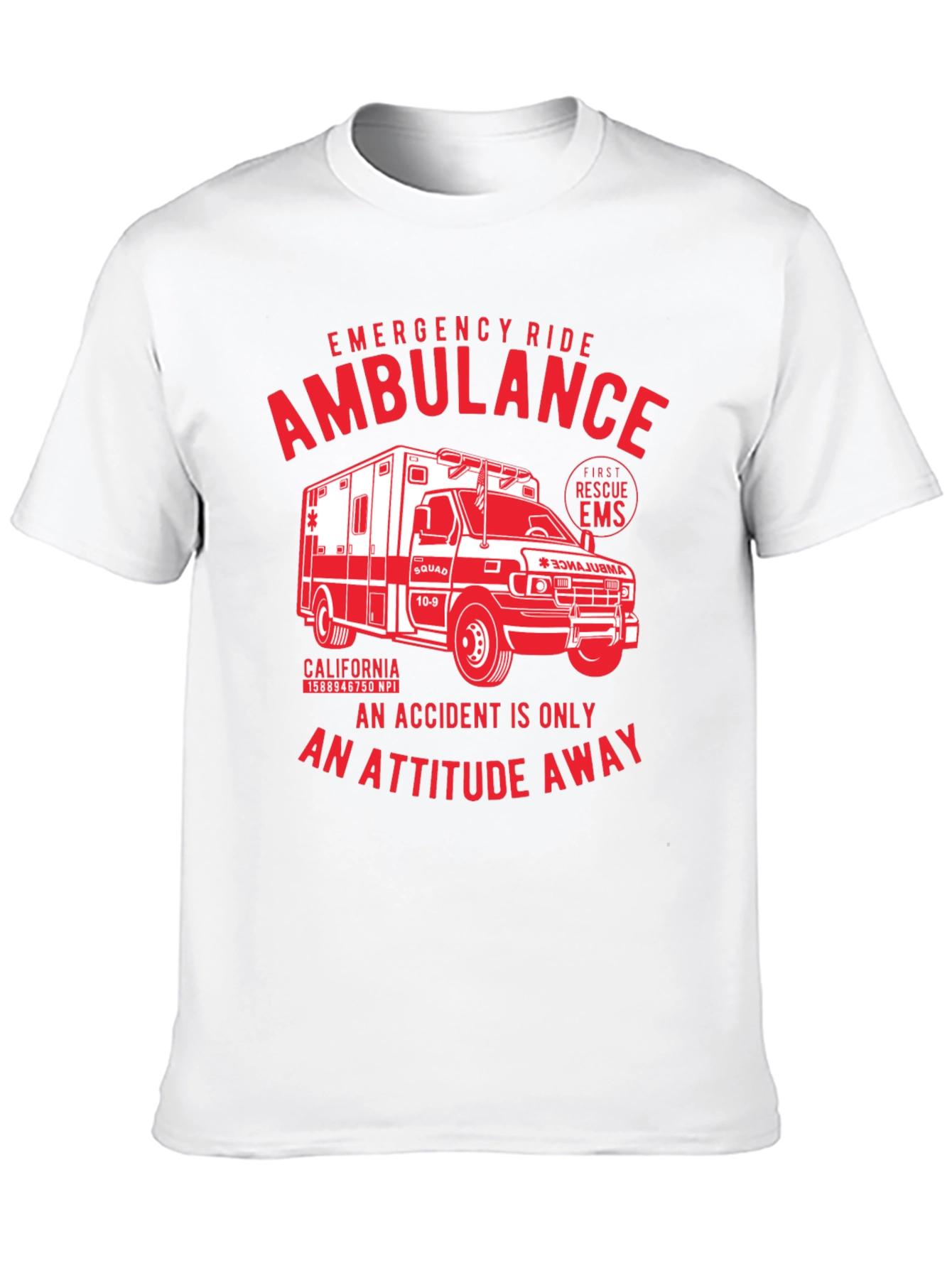 Emergency Ride Ambulance Graphic T-Shirt