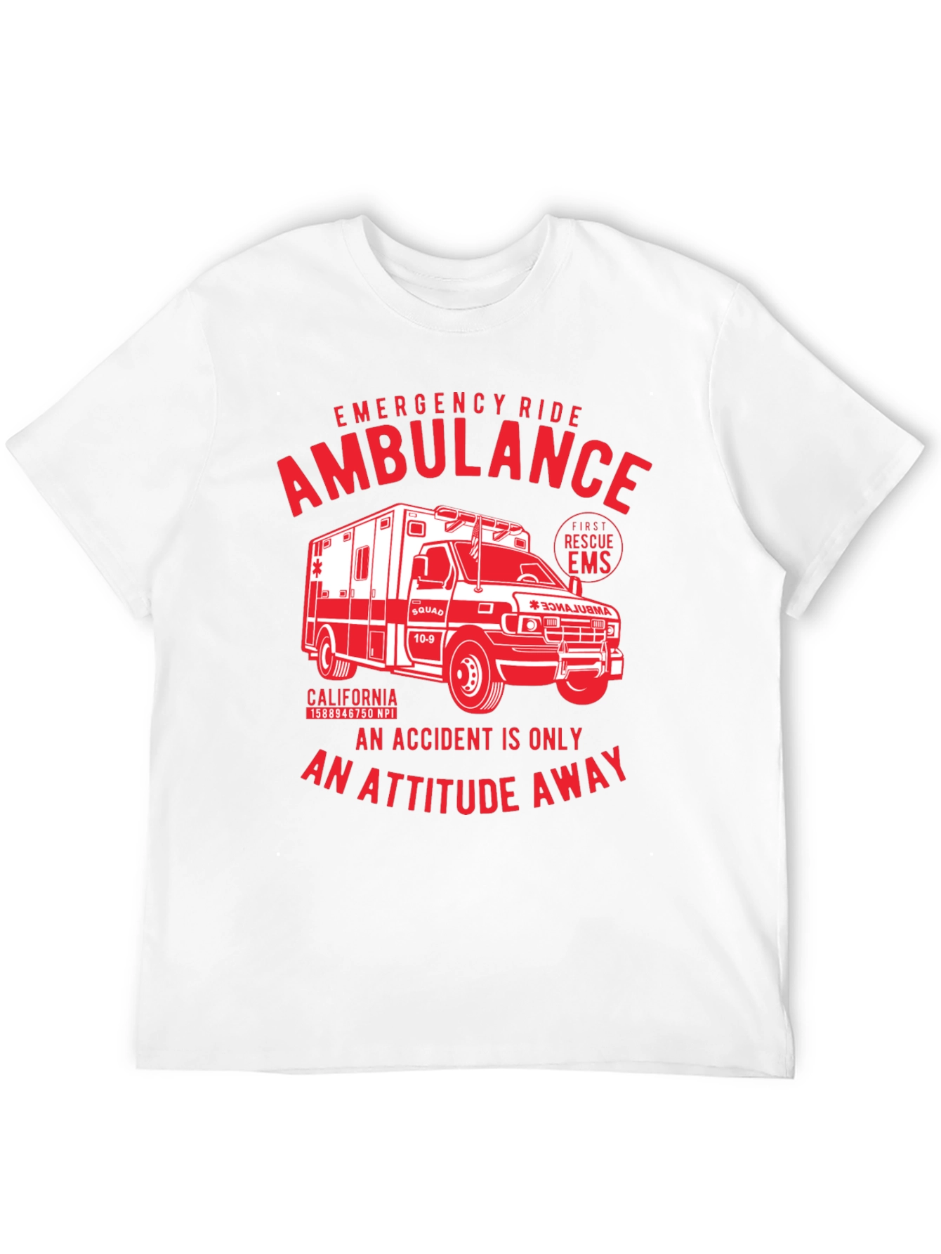 Emergency Ride Ambulance Graphic T-Shirt