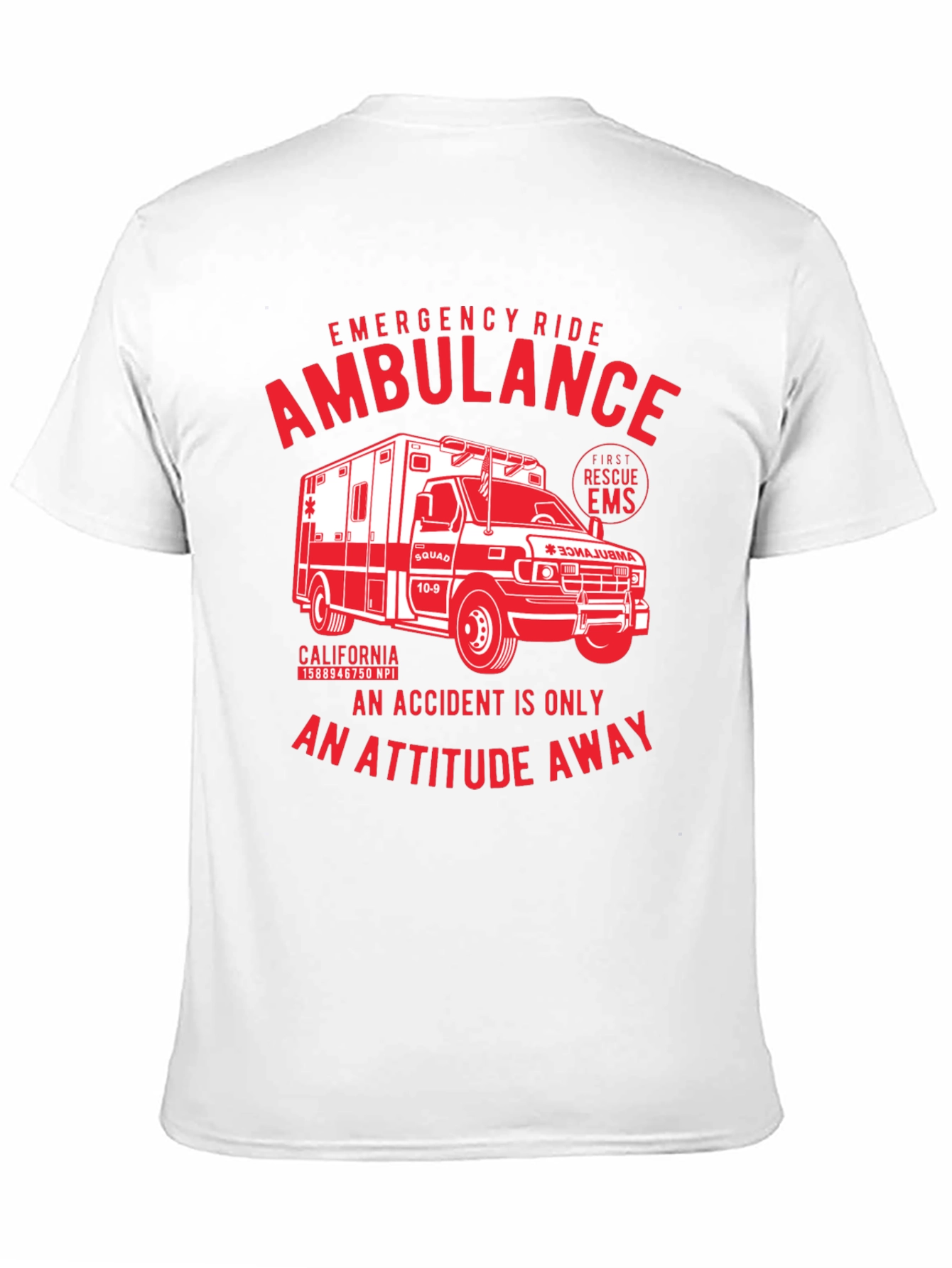 Emergency Ride Ambulance Graphic T-Shirt