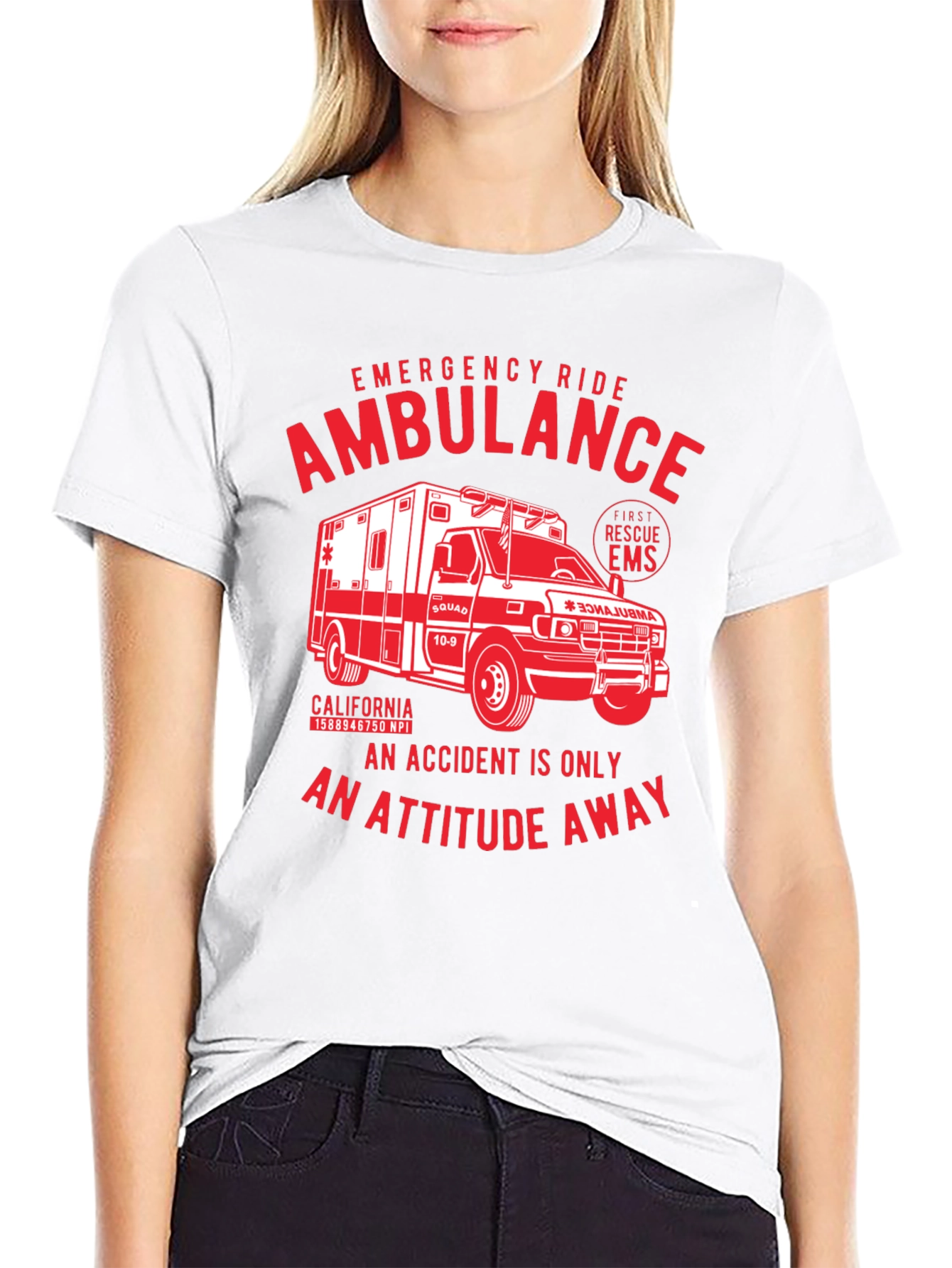 Emergency Ride Ambulance Graphic T-Shirt