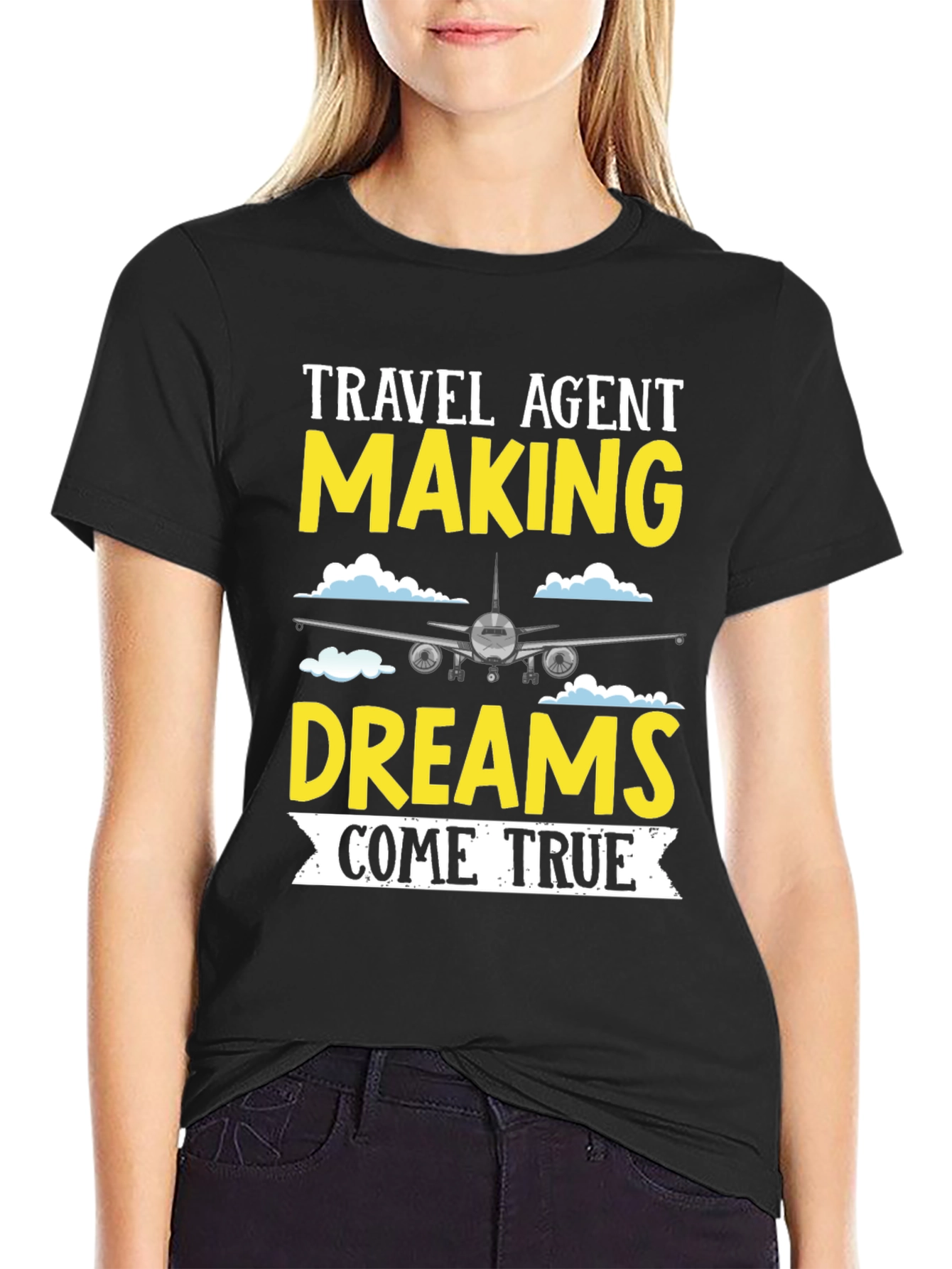 Travel Agent Dreams T-Shirt - Airplane Design