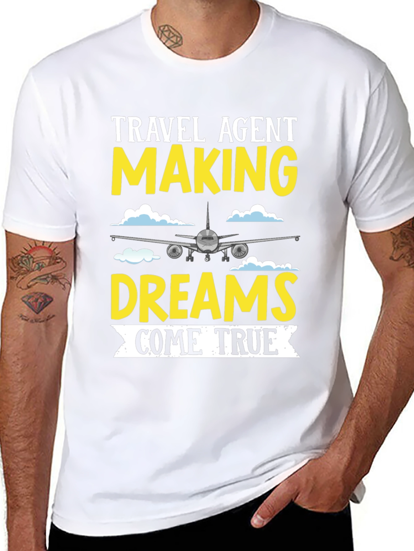 Travel Agent Dreams T-Shirt - Airplane Design