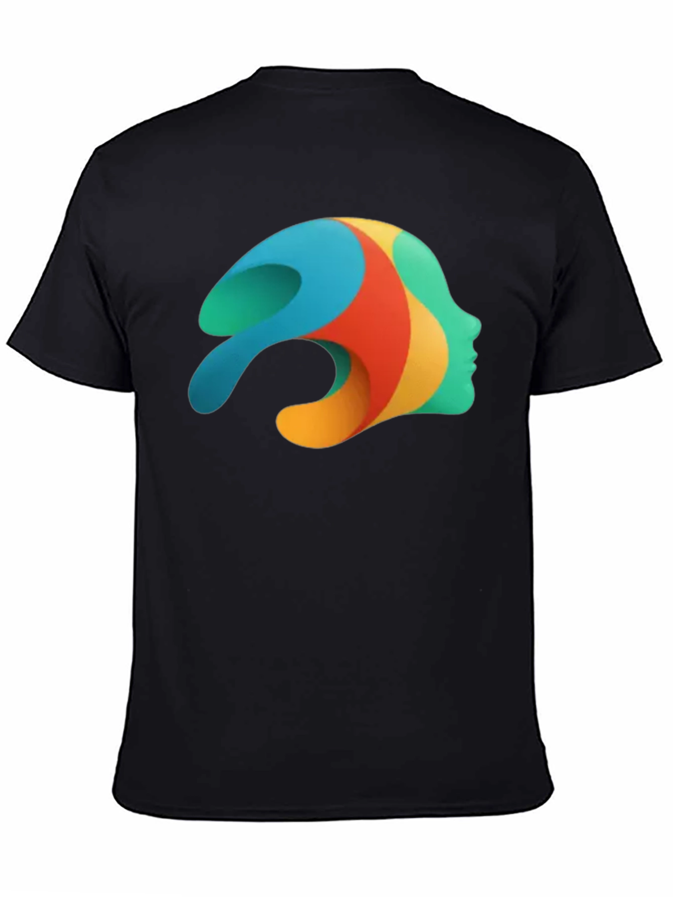 Abstract Face Graphic Black T-Shirt - Unique Art Tee