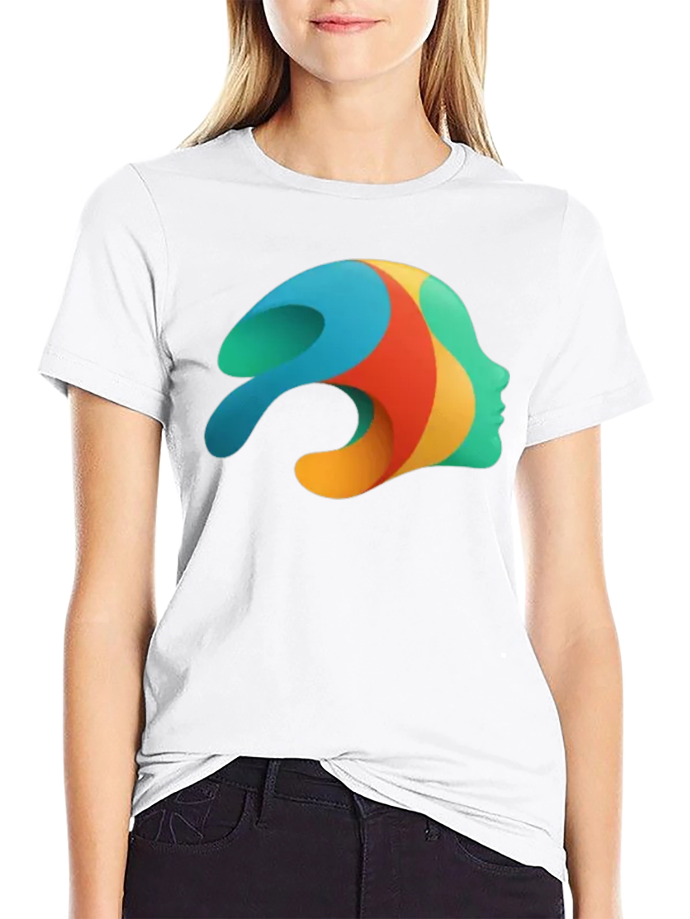 Abstract Face Graphic Black T-Shirt - Unique Art Tee