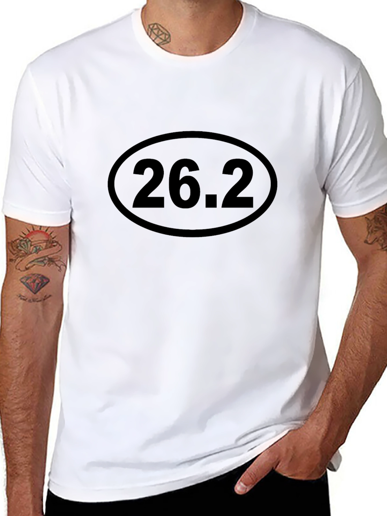 Marathon 26.2 Oval Graphic Tee - Black