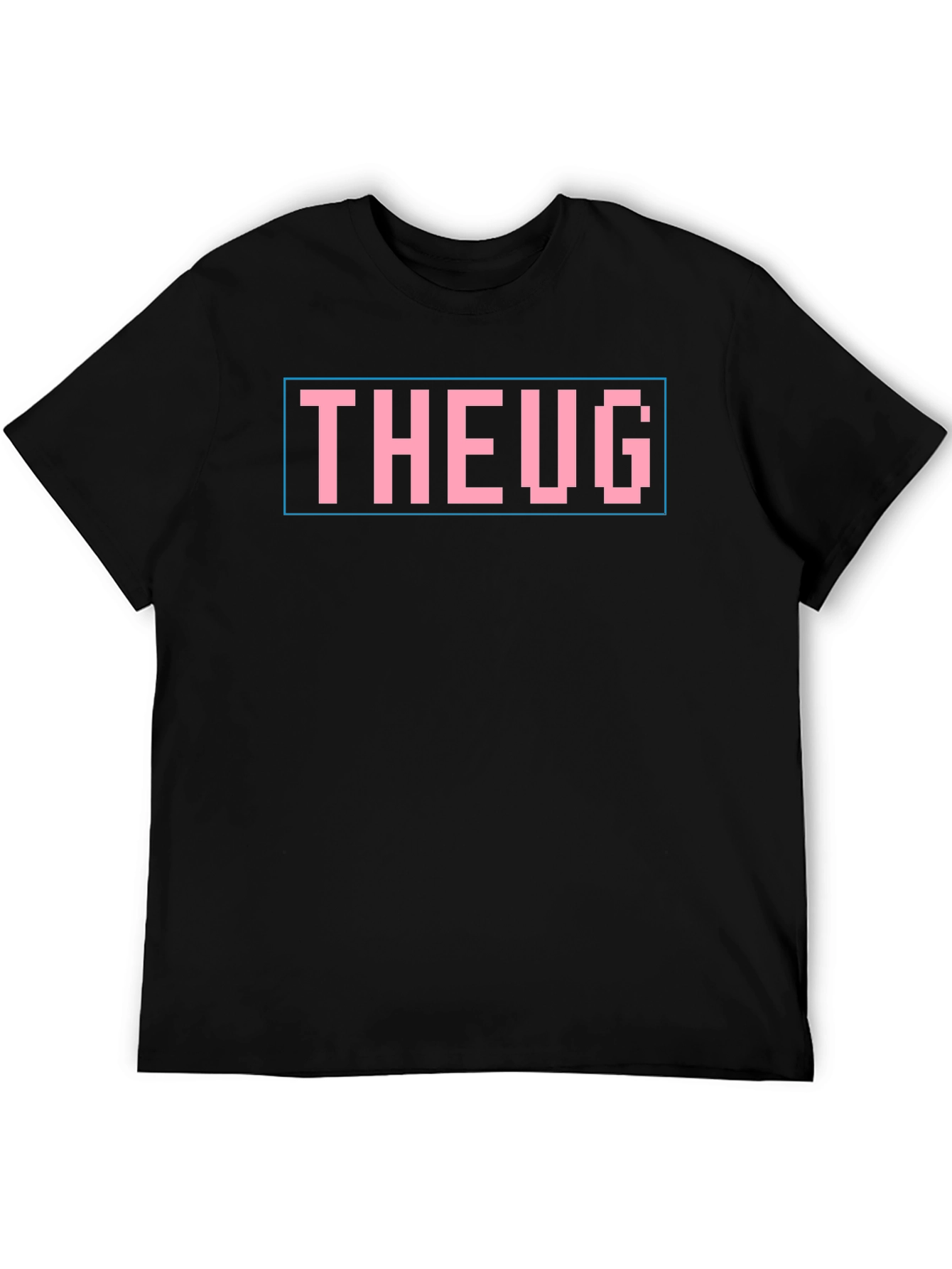 THEUG Pixel Graphic T-Shirt - Black Cotton Blend Tee