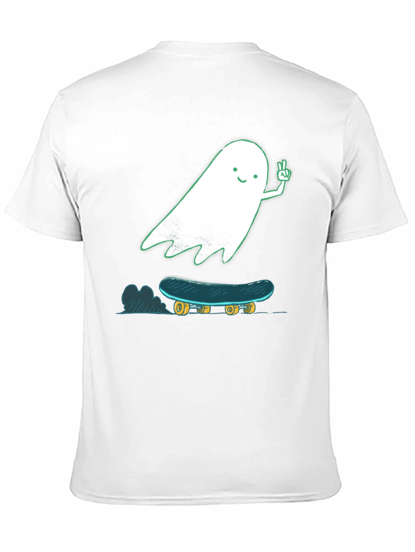 Skateboarding Ghost Graphic T-Shirt