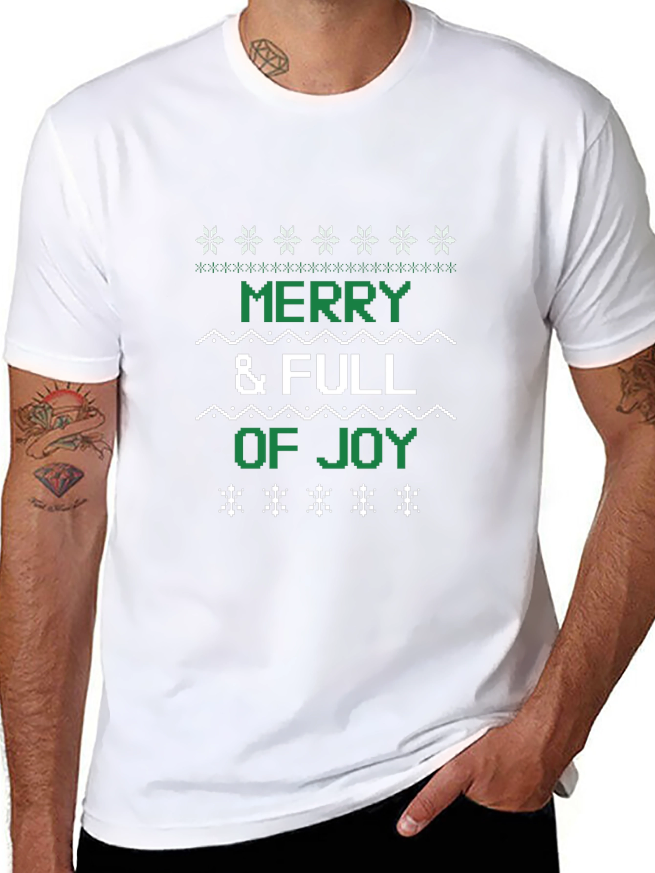 Merry & Full of Joy Ugly Christmas T-Shirt