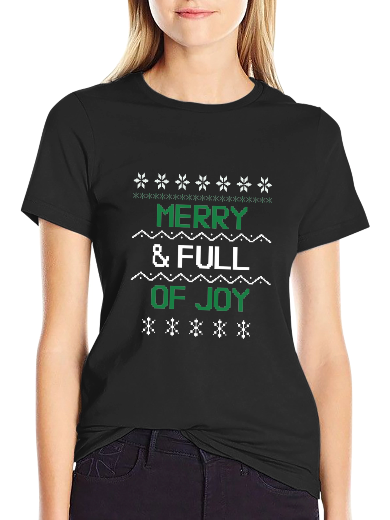 Merry & Full of Joy Ugly Christmas T-Shirt