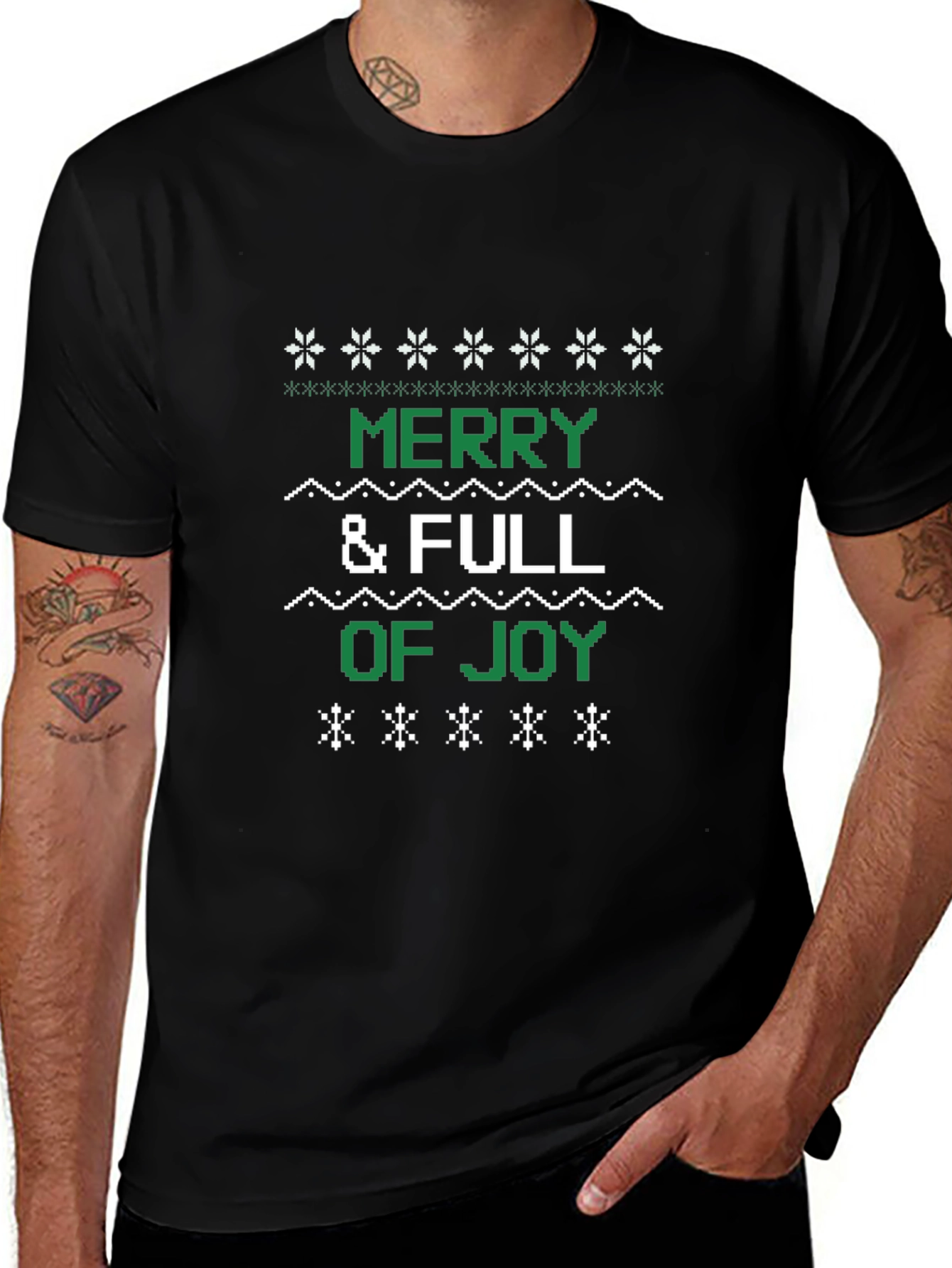 Merry & Full of Joy Ugly Christmas T-Shirt