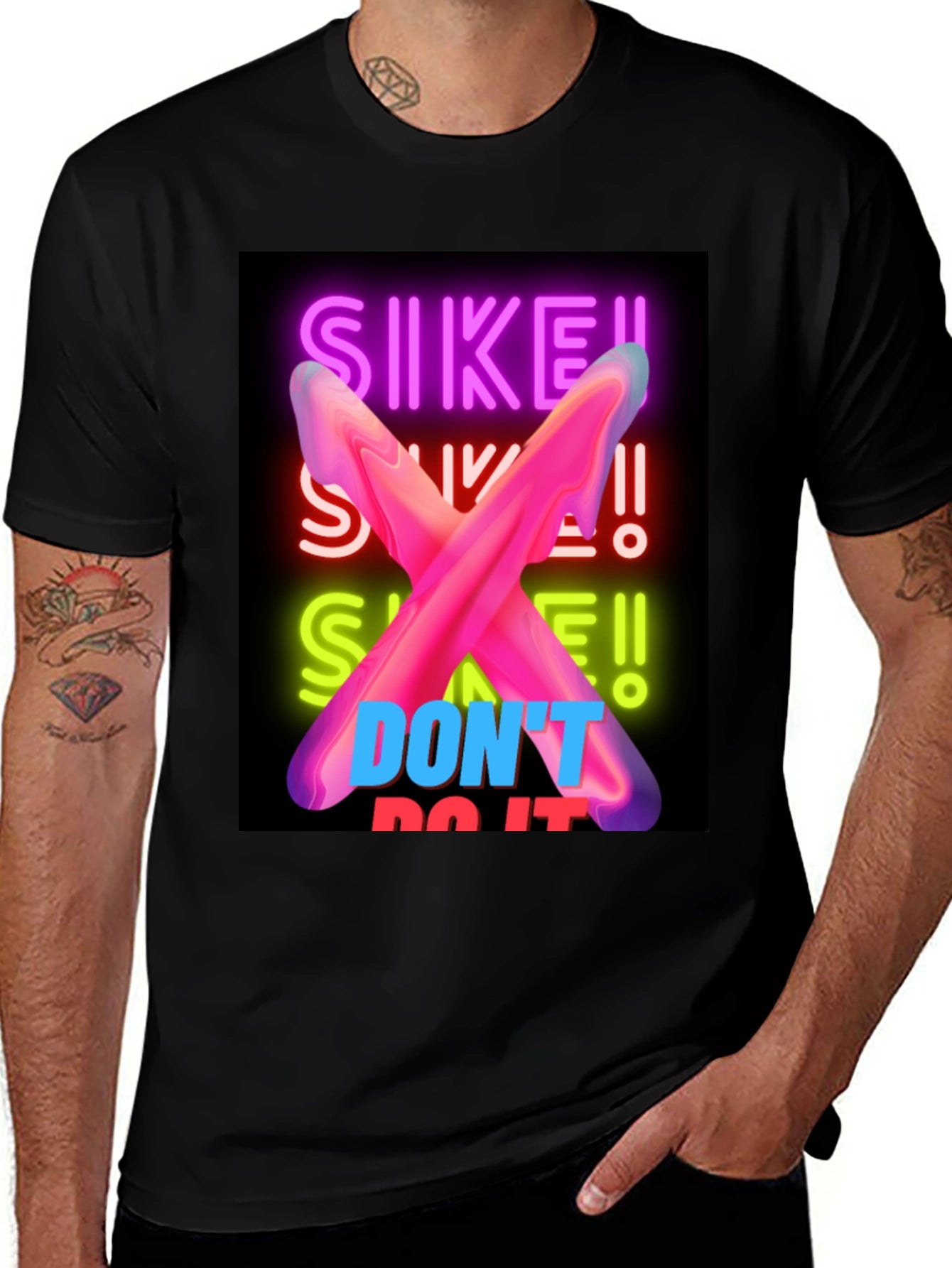 SIKE! Dont Do It Neon Graphic Tee