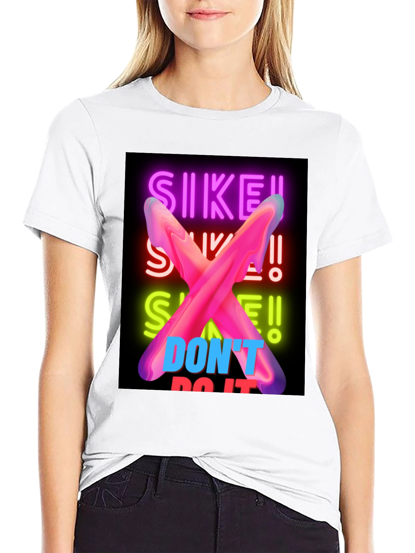 SIKE! Dont Do It Neon Graphic Tee