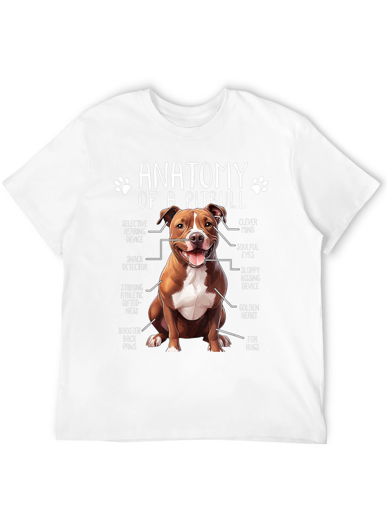 Anatomy of a Pitbull T-Shirt - Dog Lover Tee