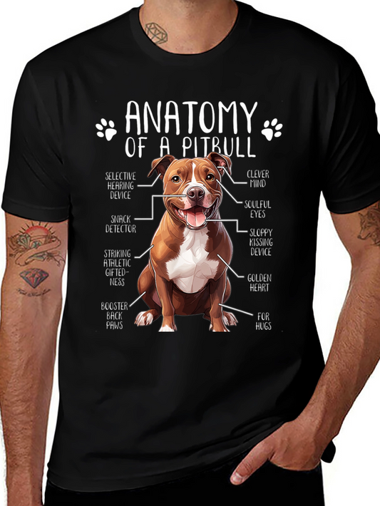 Anatomy of a Pitbull T-Shirt - Dog Lover Tee