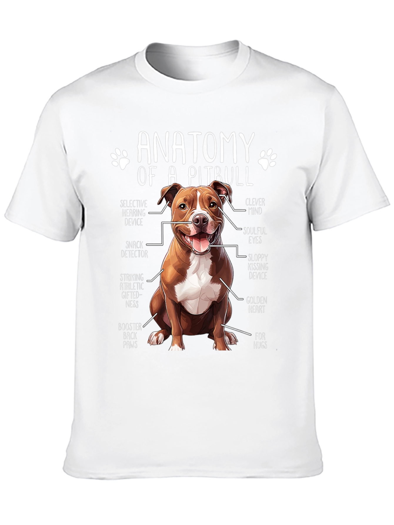 Anatomy of a Pitbull T-Shirt - Dog Lover Tee