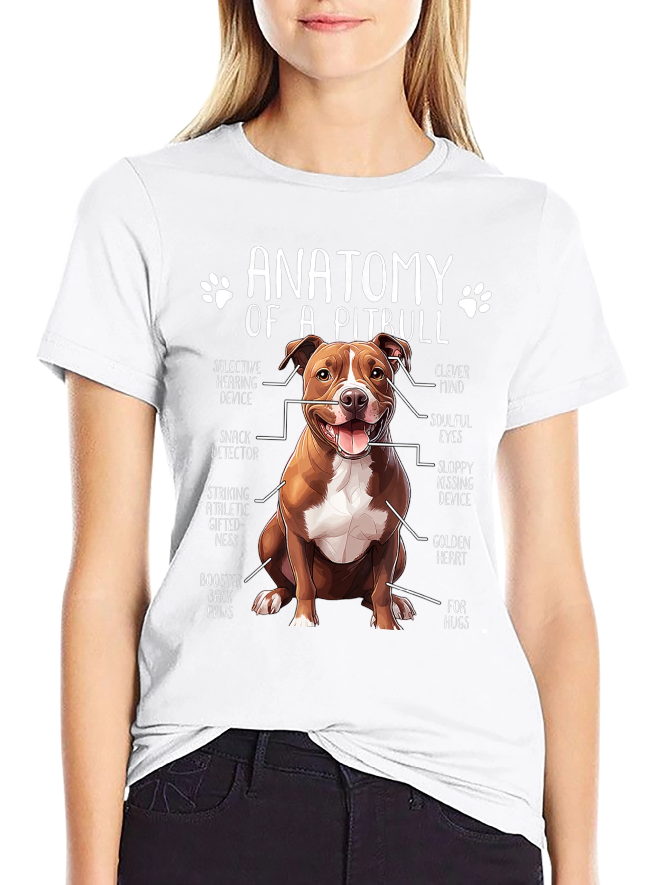 Anatomy of a Pitbull T-Shirt - Dog Lover Tee