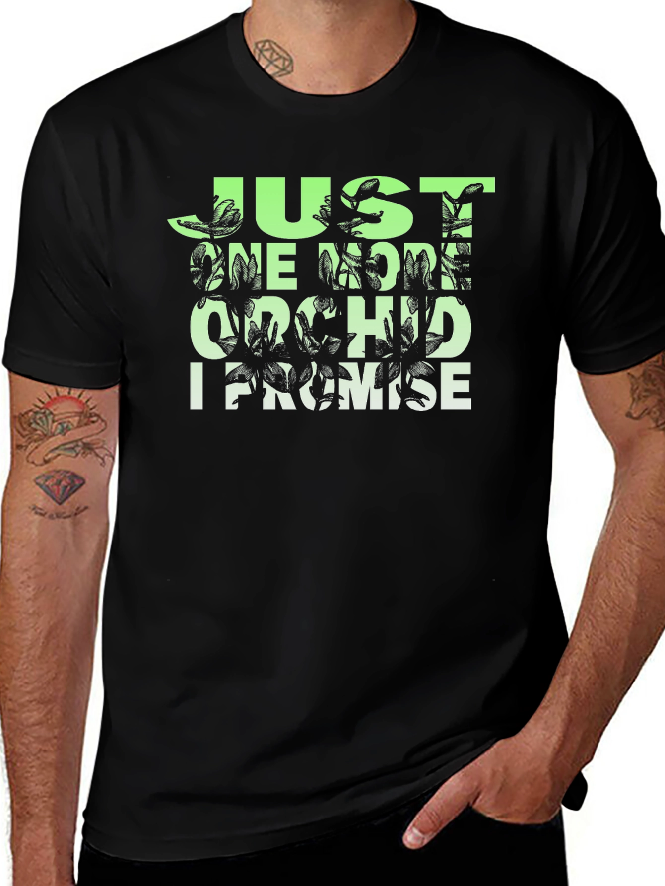 Just One More Orchid T-Shirt - Black