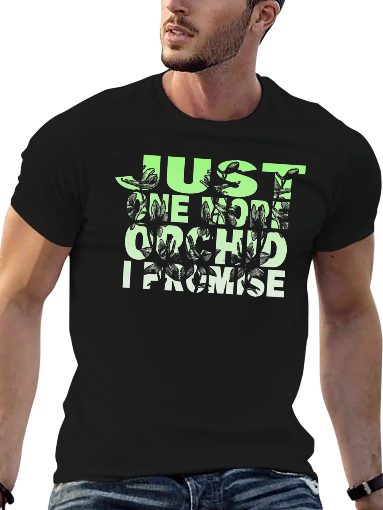 Just One More Orchid T-Shirt - Black