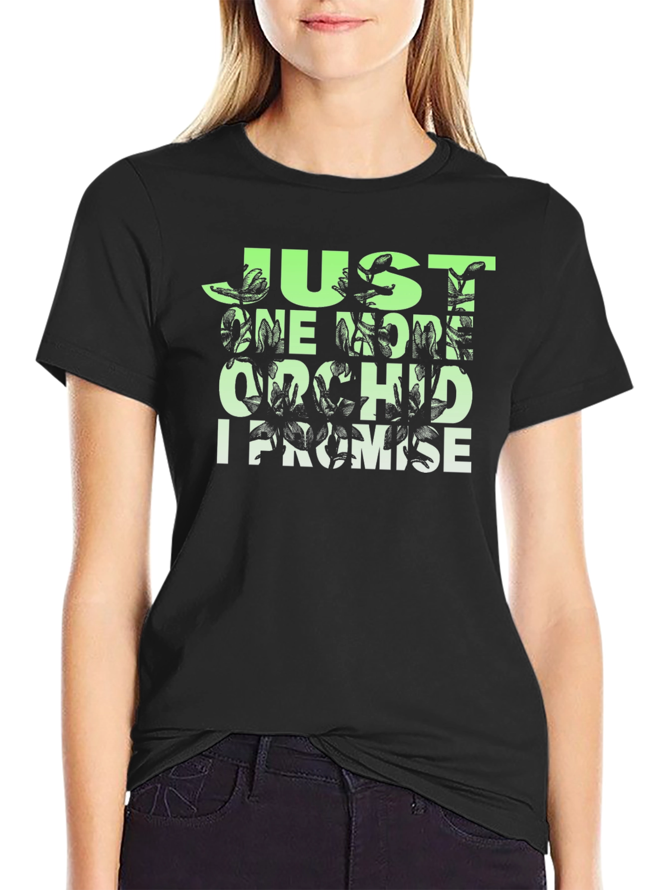 Just One More Orchid T-Shirt - Black