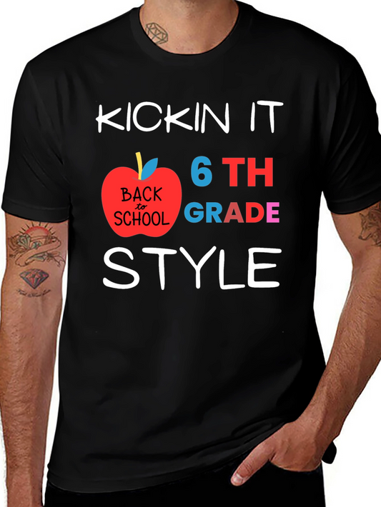 Kicking It 6th Grade Style Back to School T-Shirt