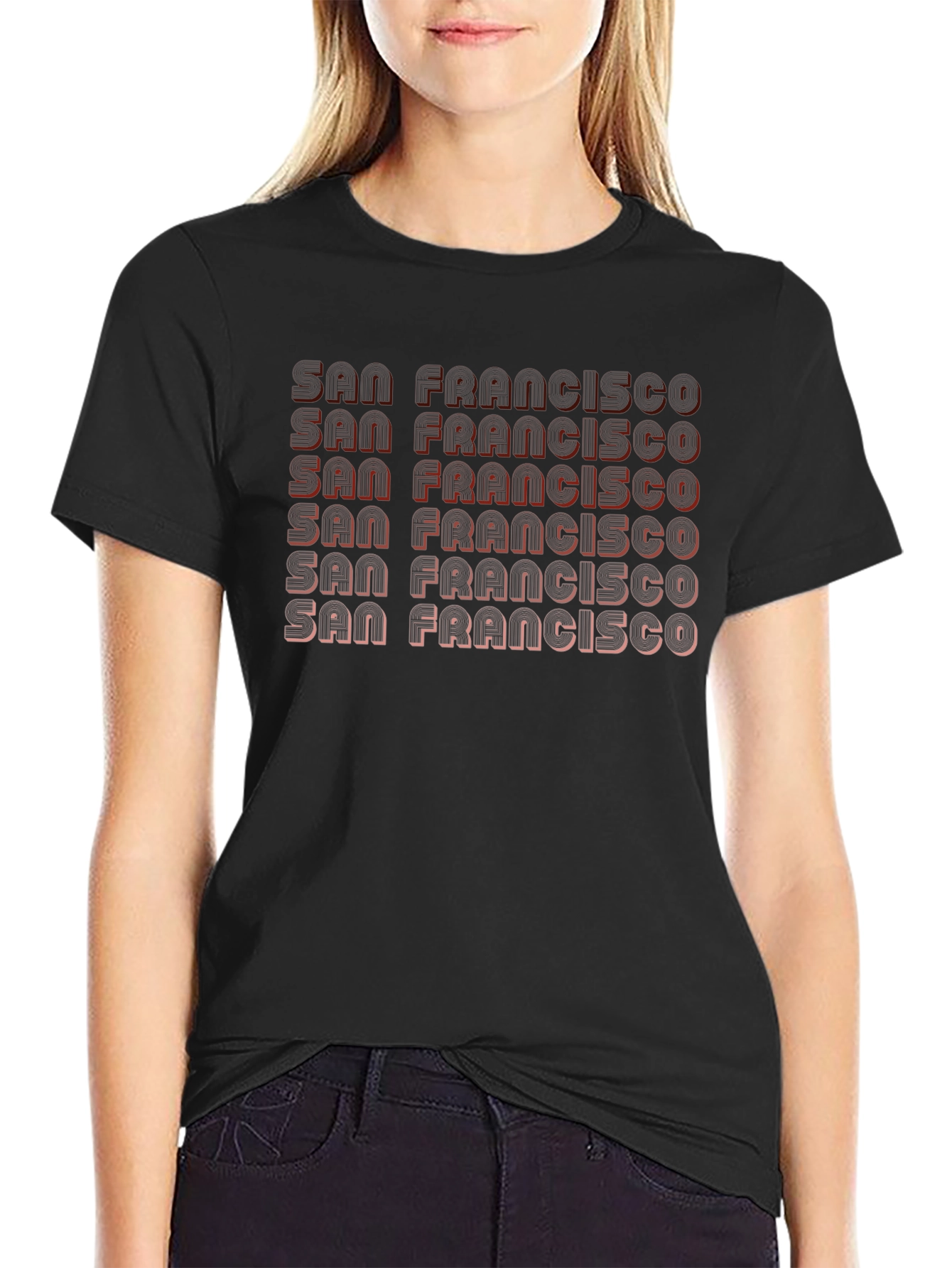 San Francisco Retro Graphic Tee - Black