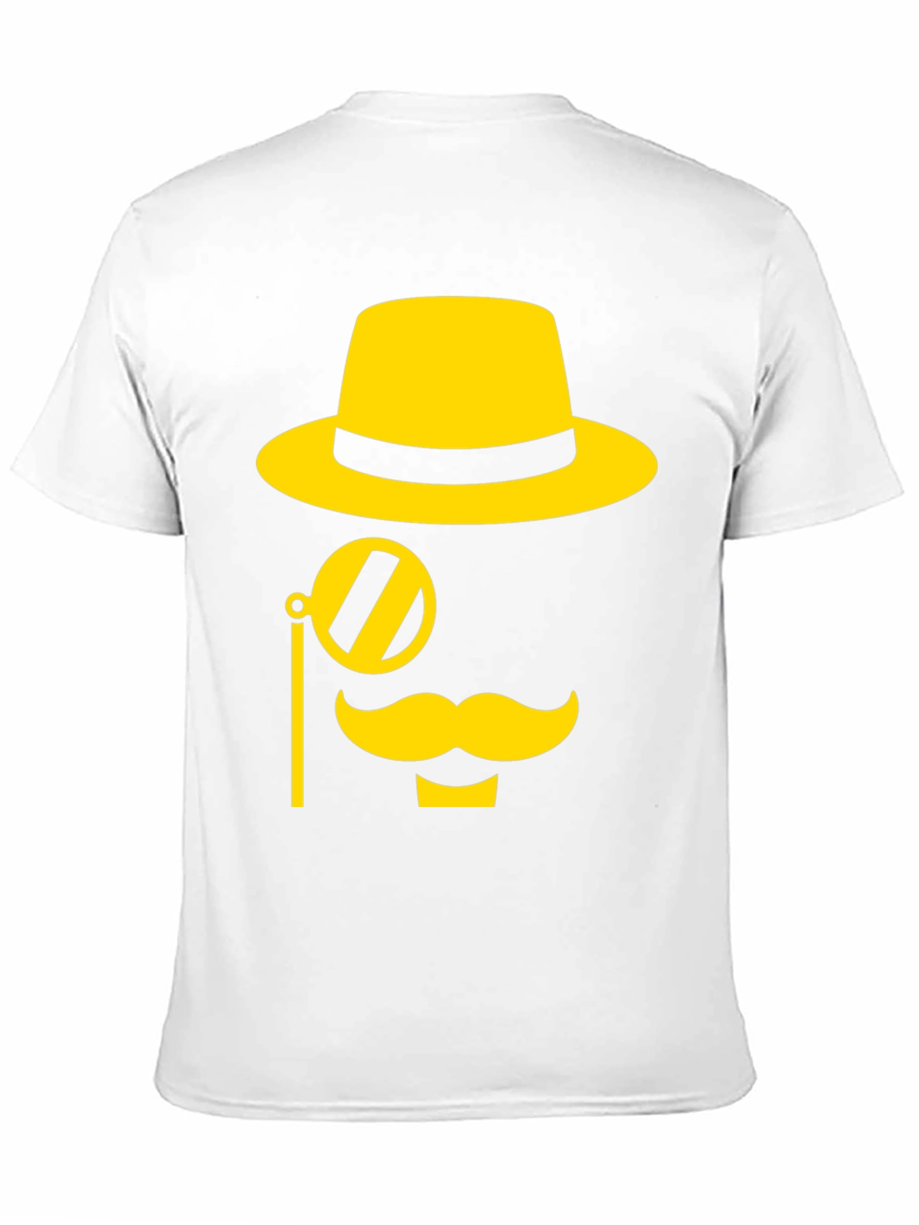 Gentleman Graphic Tee - Black T-Shirt with Yellow Design