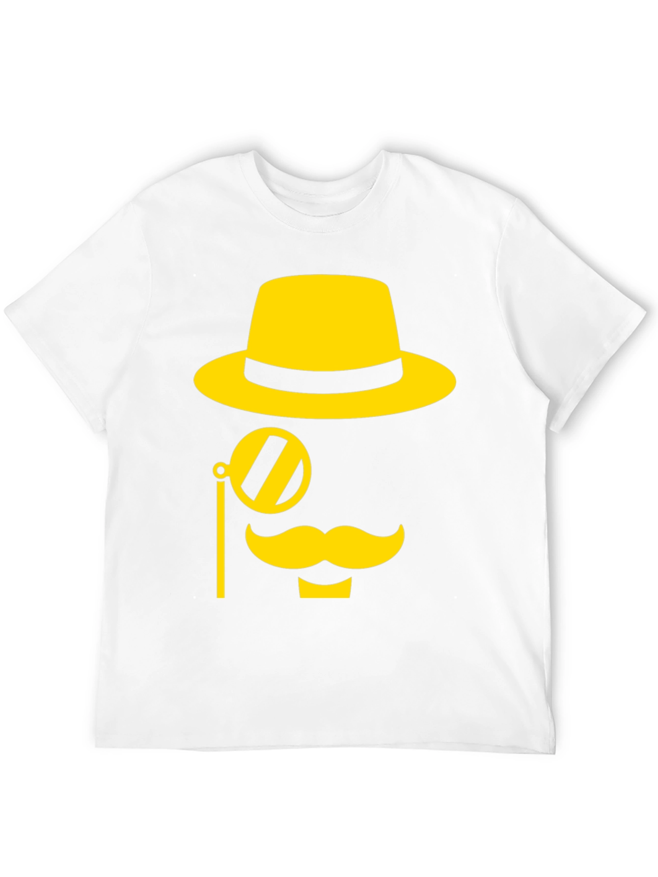 Gentleman Graphic Tee - Black T-Shirt with Yellow Design
